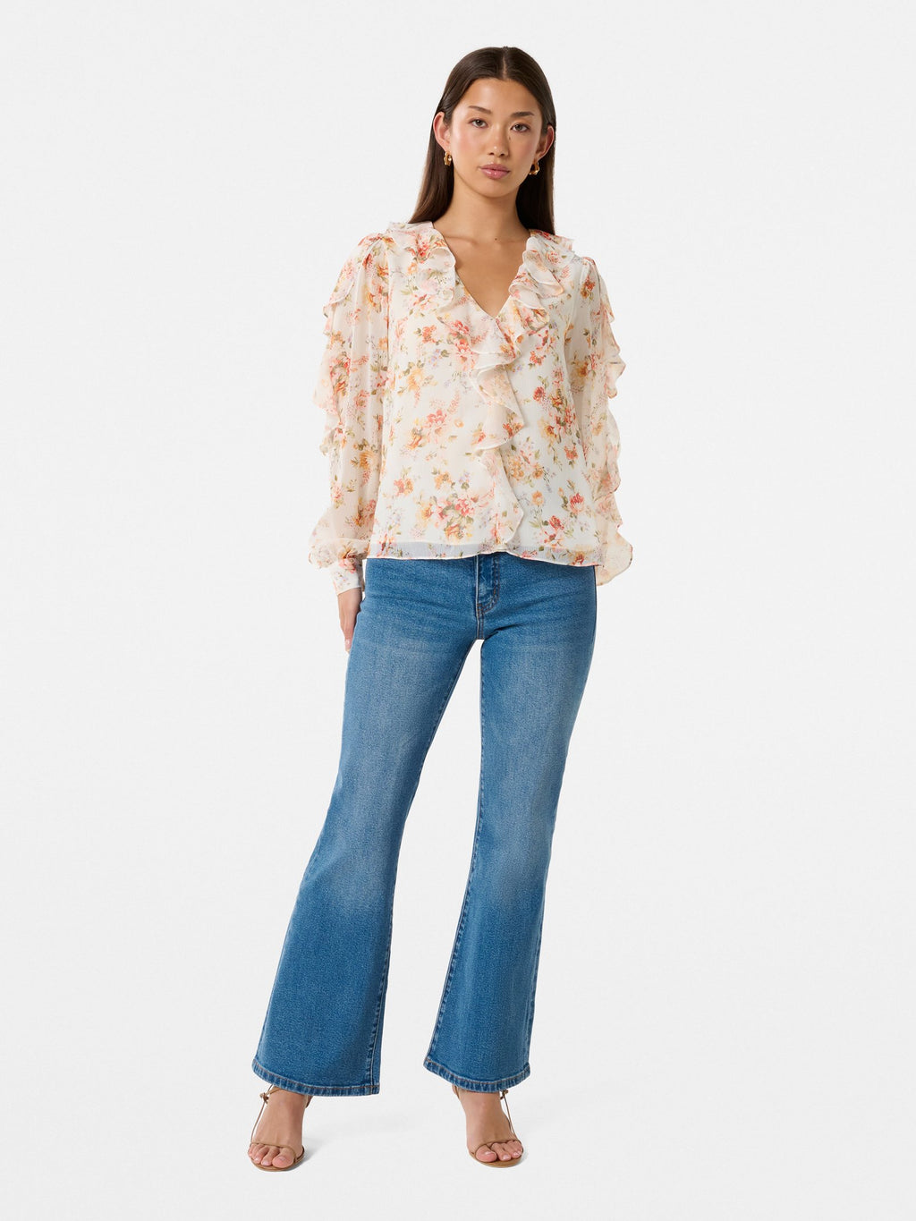  Novi Ruffle Front Blouse