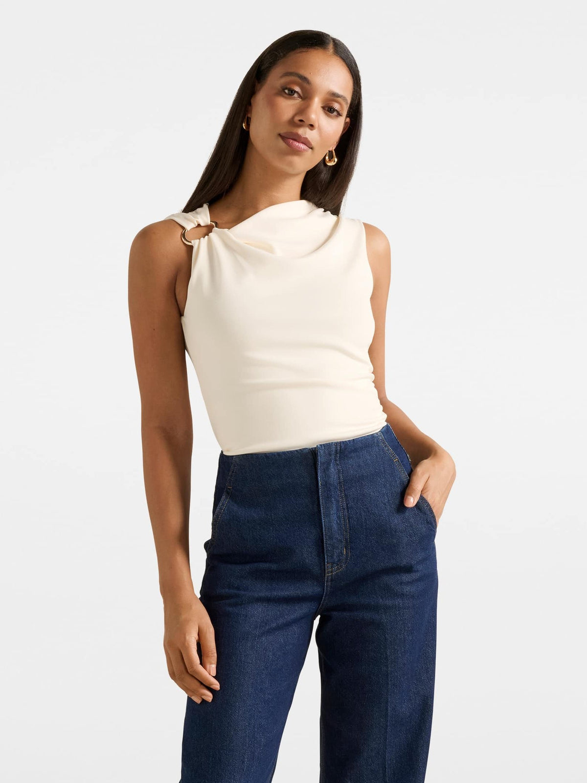 Aria Asymmetrical Chiffon Cape