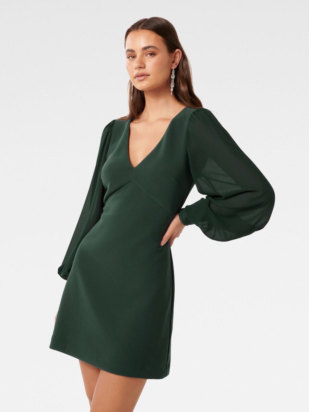  Adelaide V Neck Mini Dress