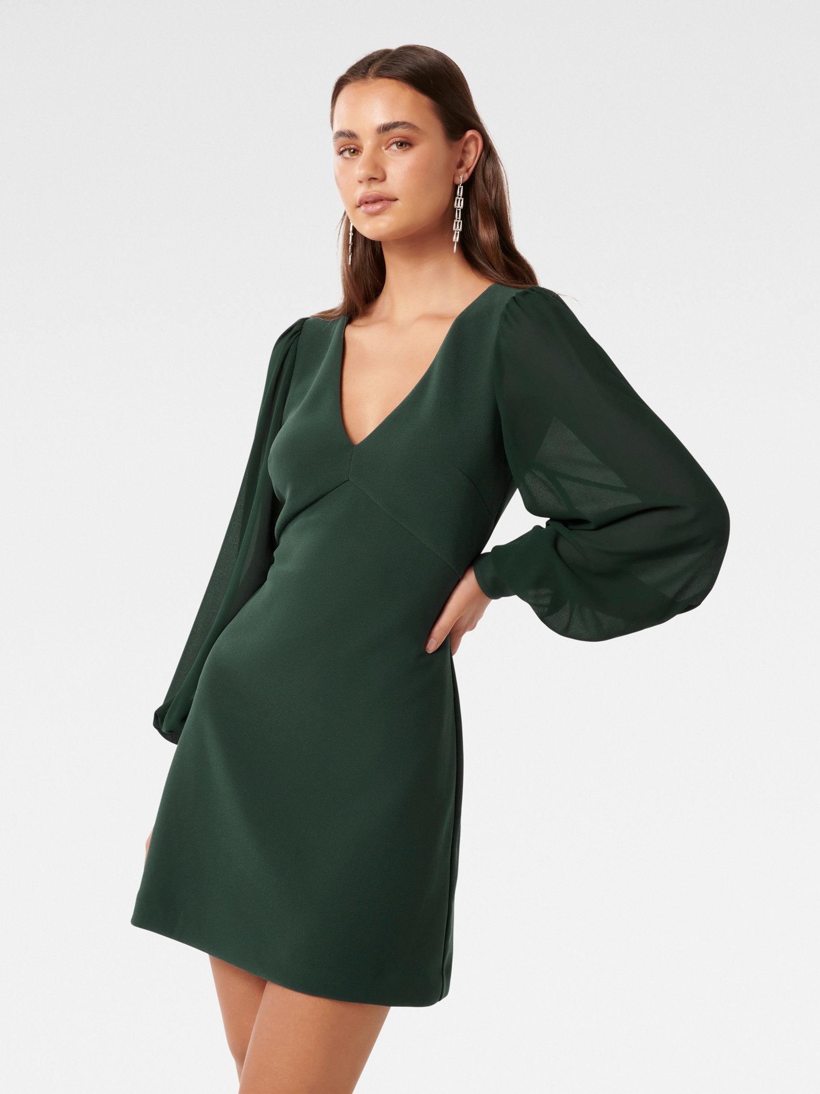  Adelaide V Neck Mini Dress