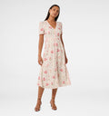 Sabrina Printed Linen Midi Dress
