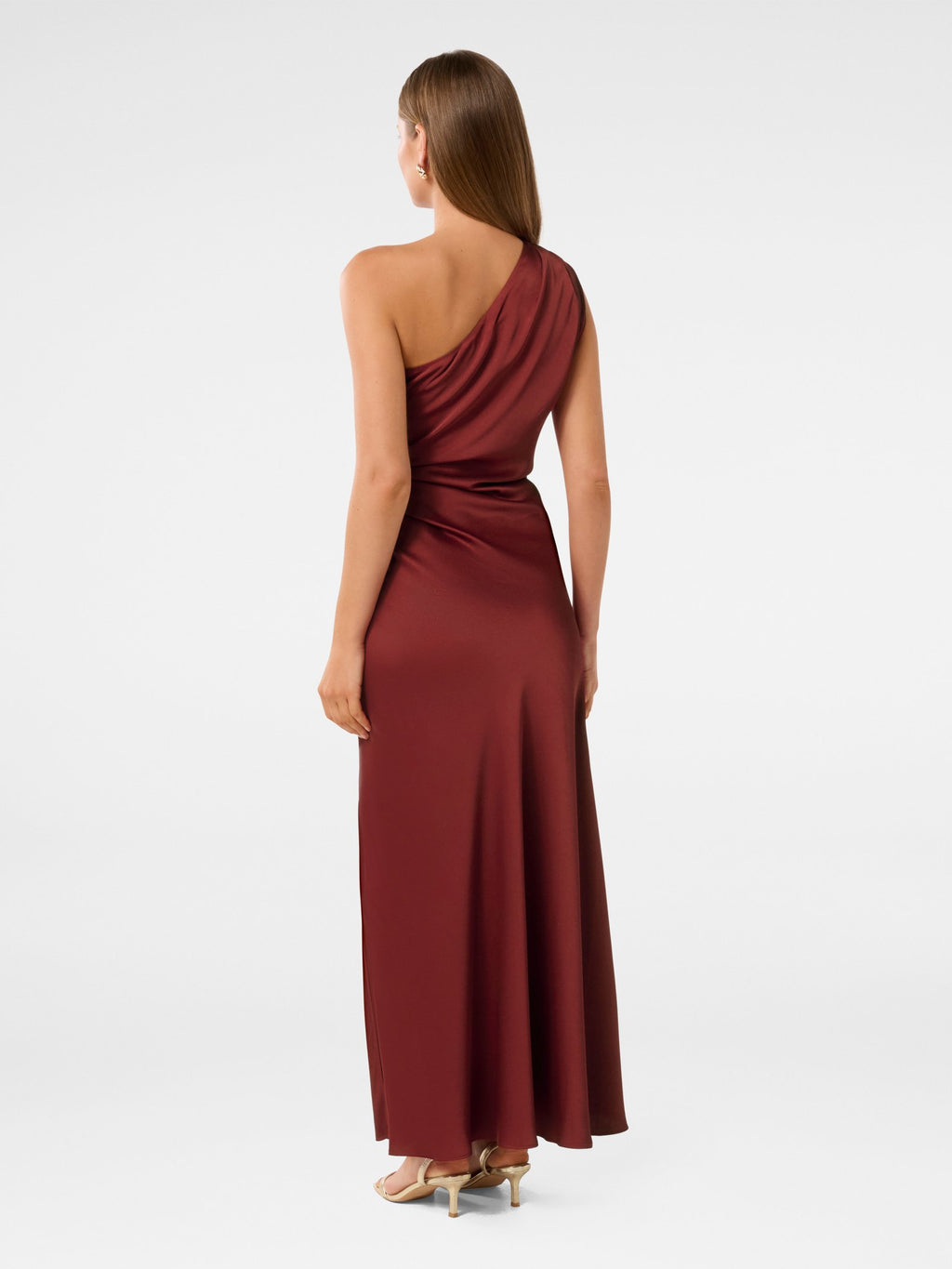 Asher One Shoulder Satin Maxi Dress