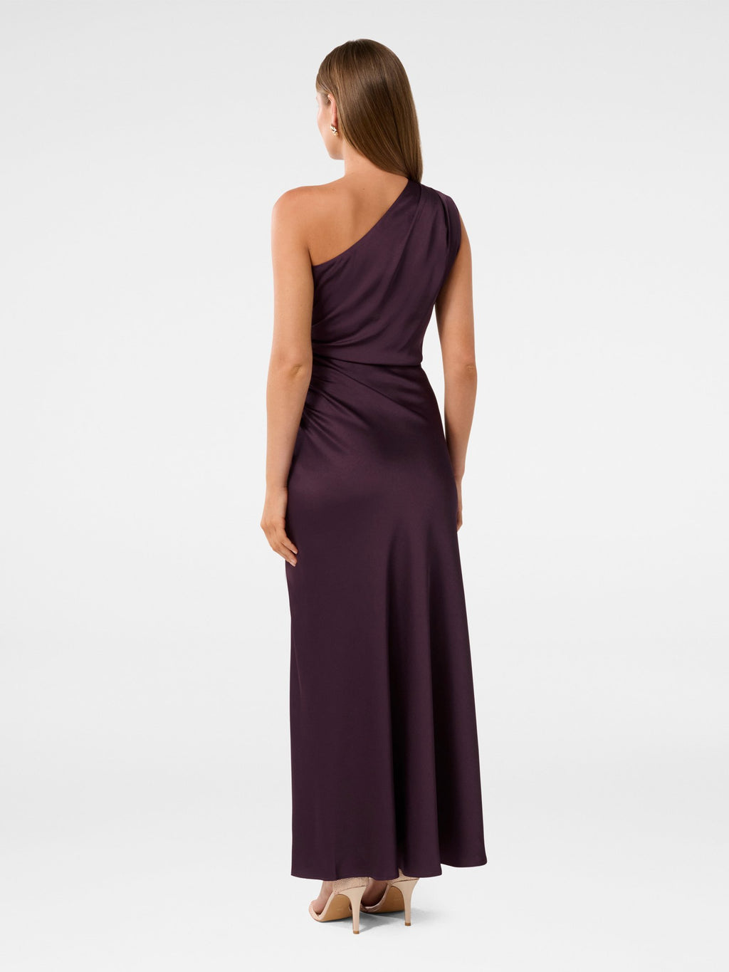 Asher One Shoulder Satin Maxi Dress