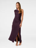 Asher One Shoulder Satin Maxi Dress