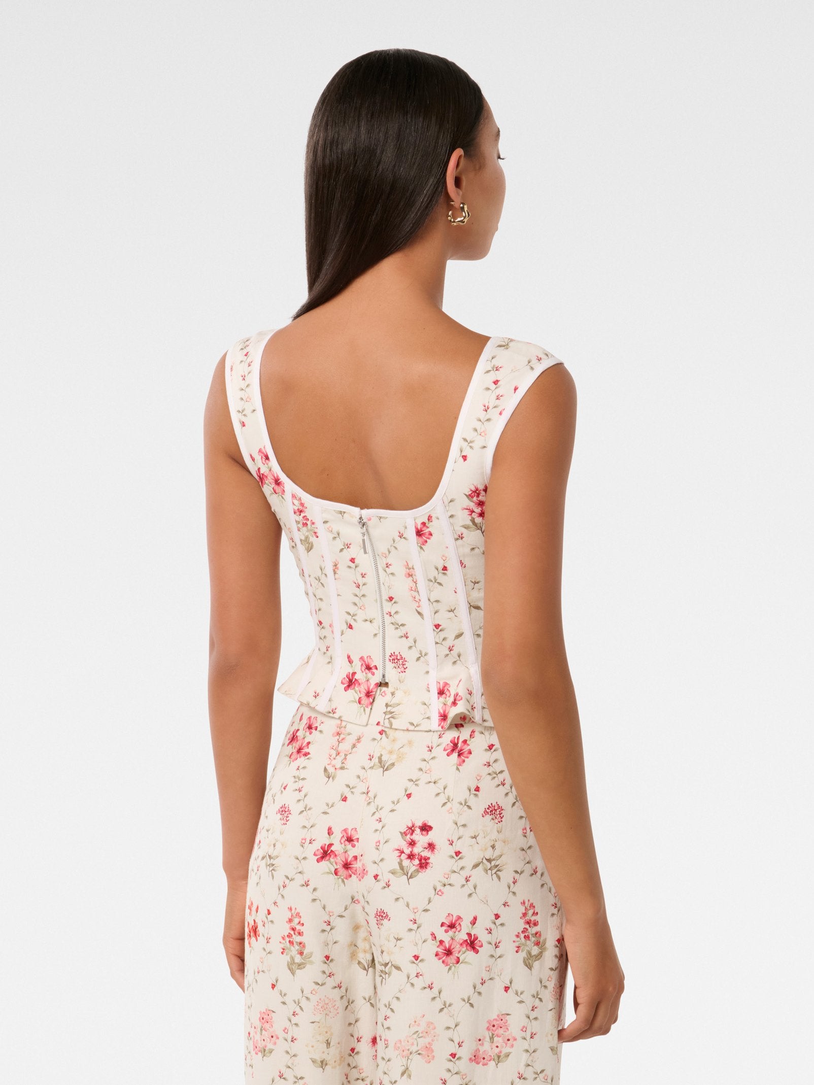 Ellison Contrast Bustier Top