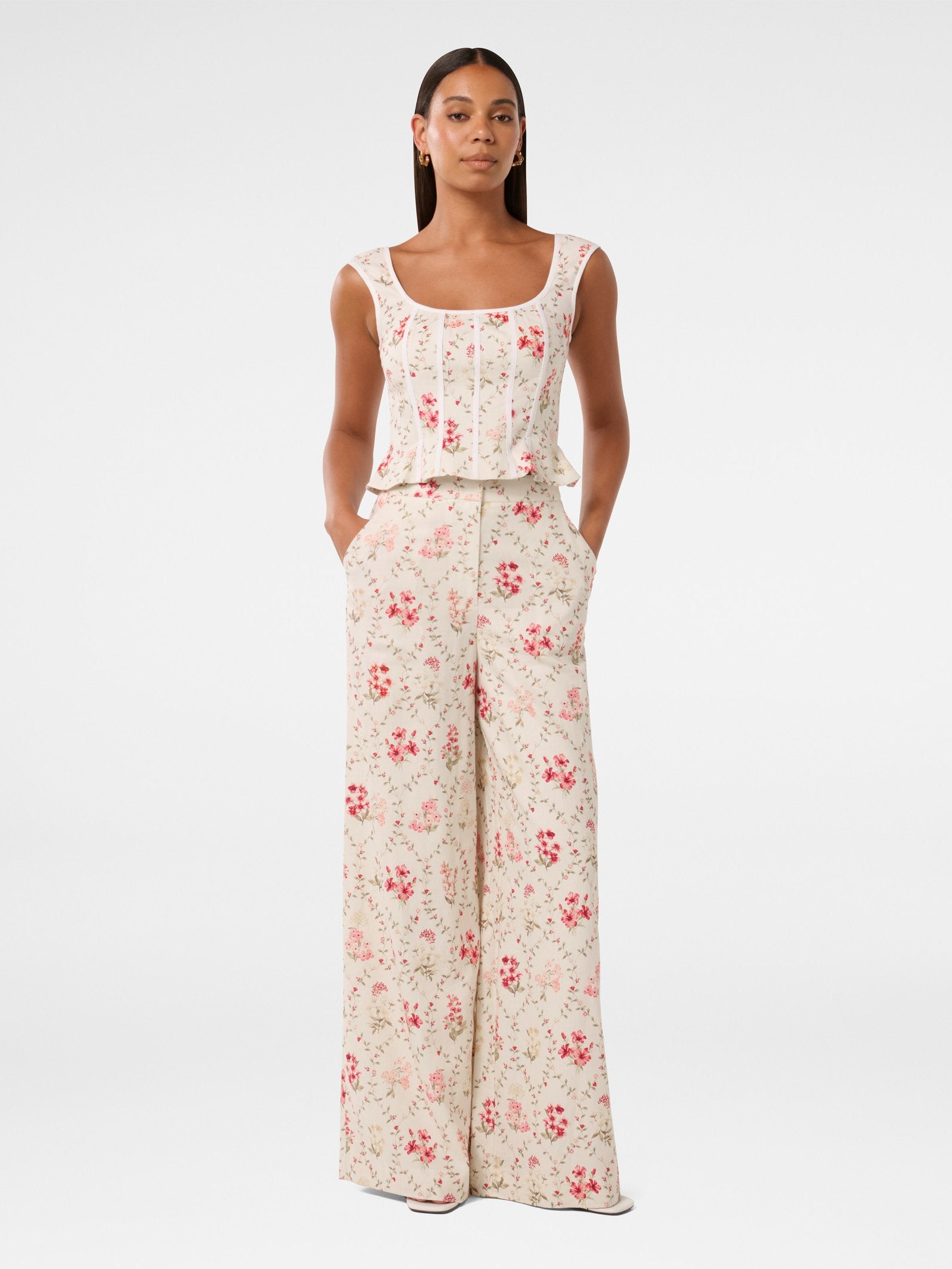 Ellison Contrast Bustier Top