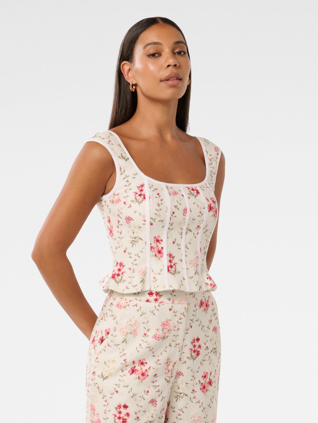 Ellison Contrast Bustier Top