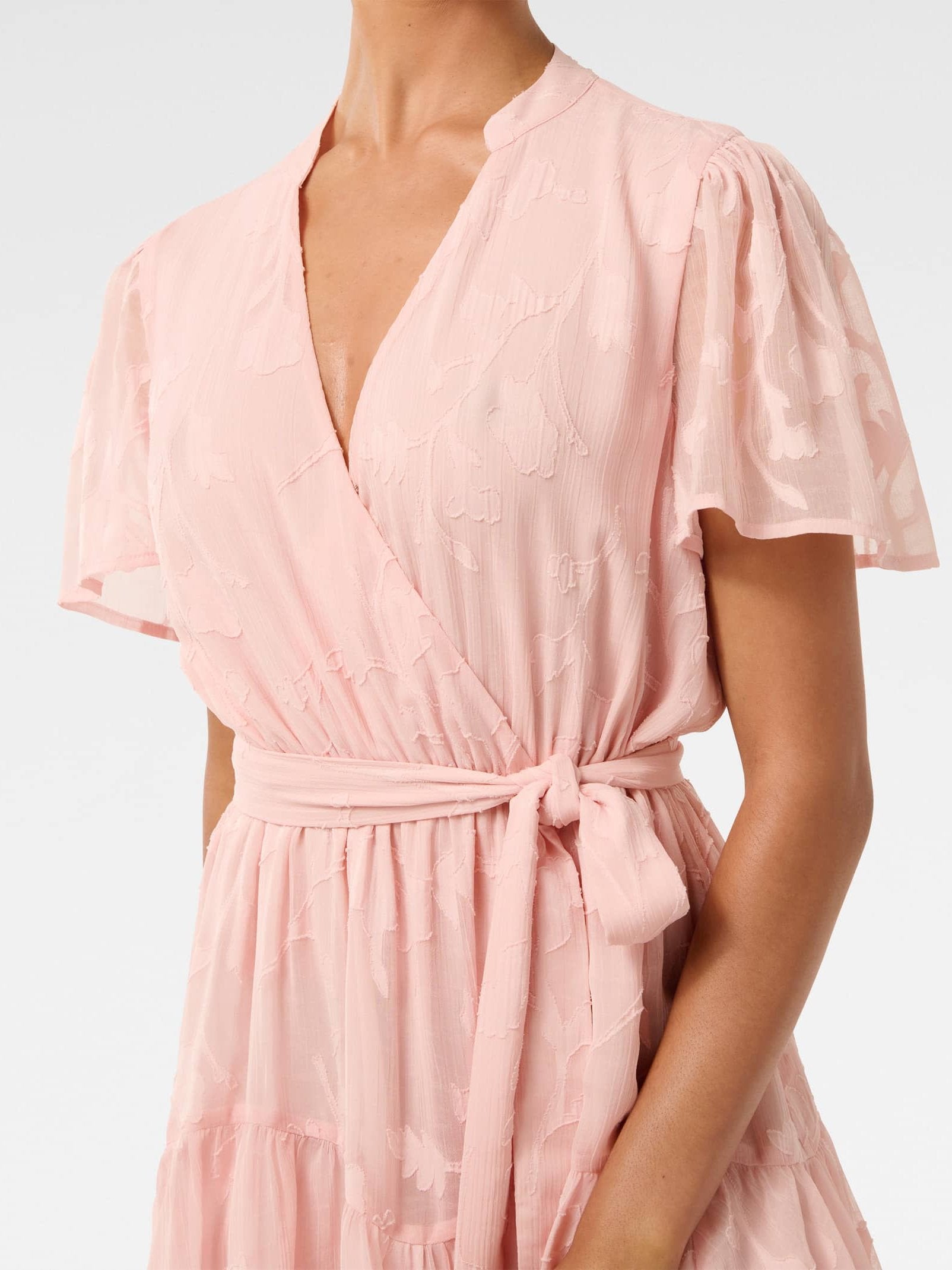  Cyrus Petite Flutter Sleeve Mini Dress