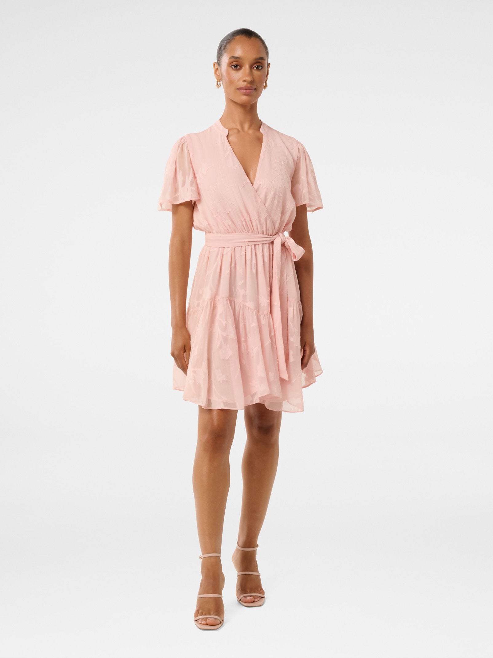  Cyrus Petite Flutter Sleeve Mini Dress