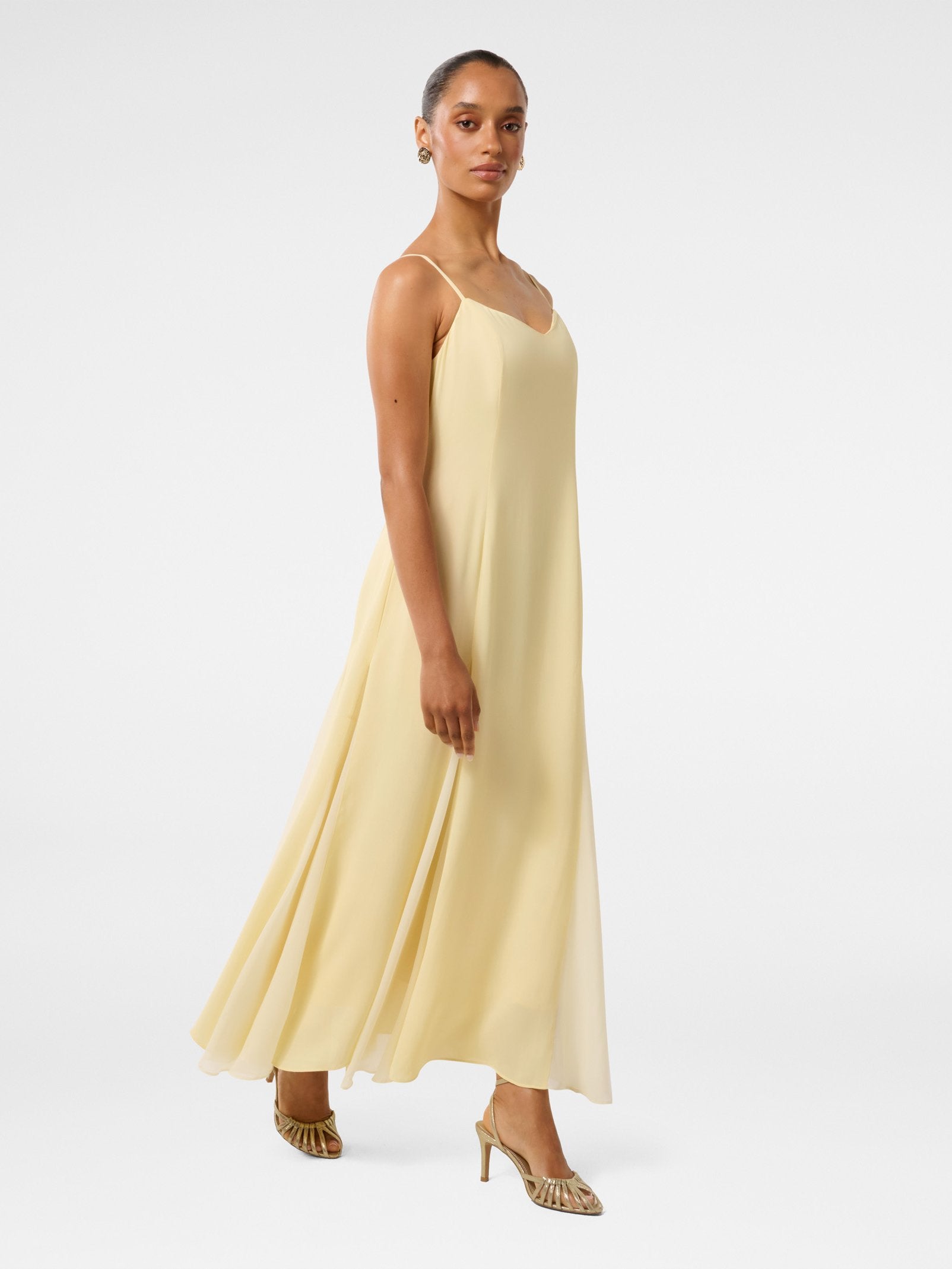  Dahlia Petite Contrast Godet Maxi Dress