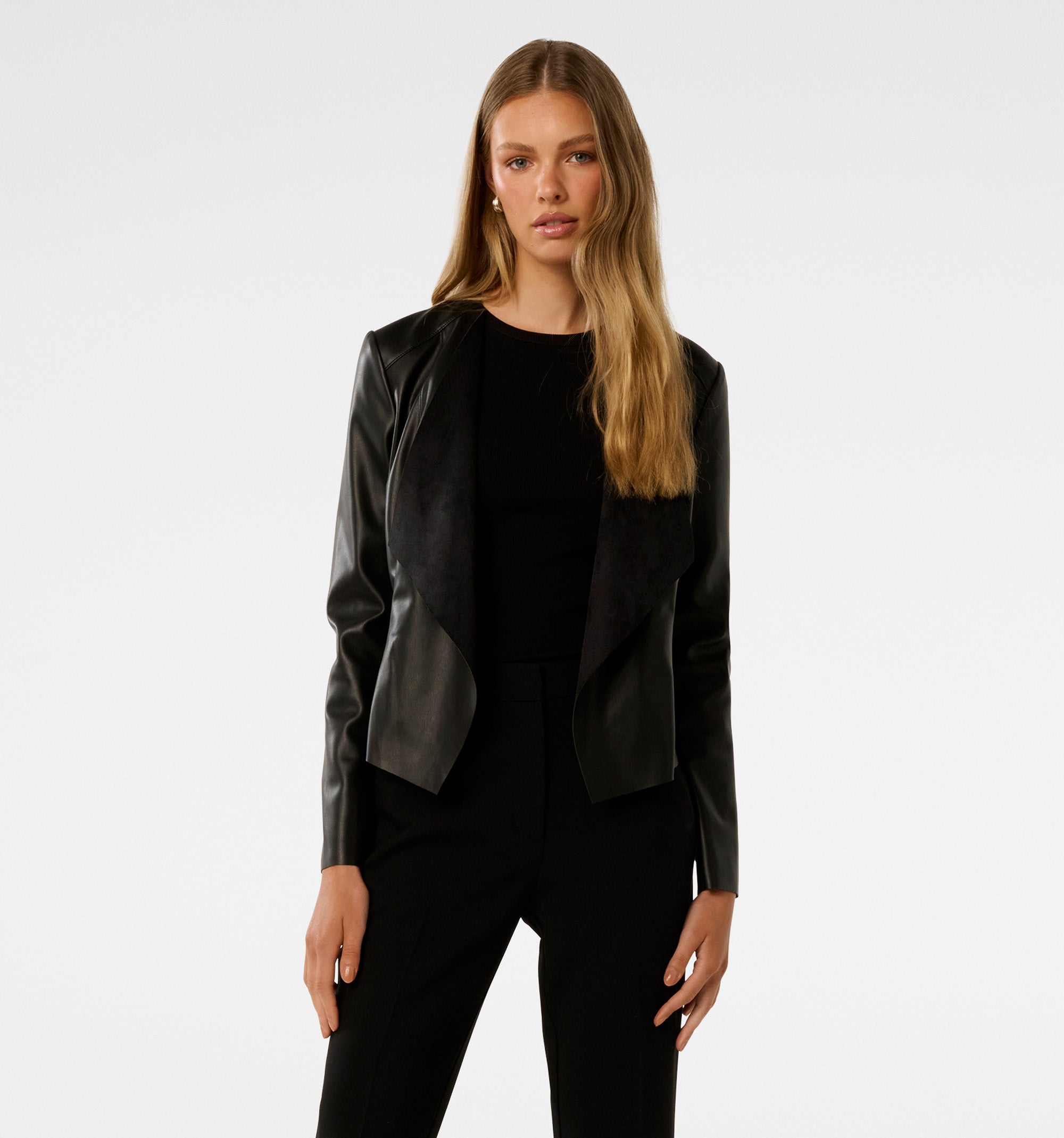 Louise PU Waterfall Jacket
