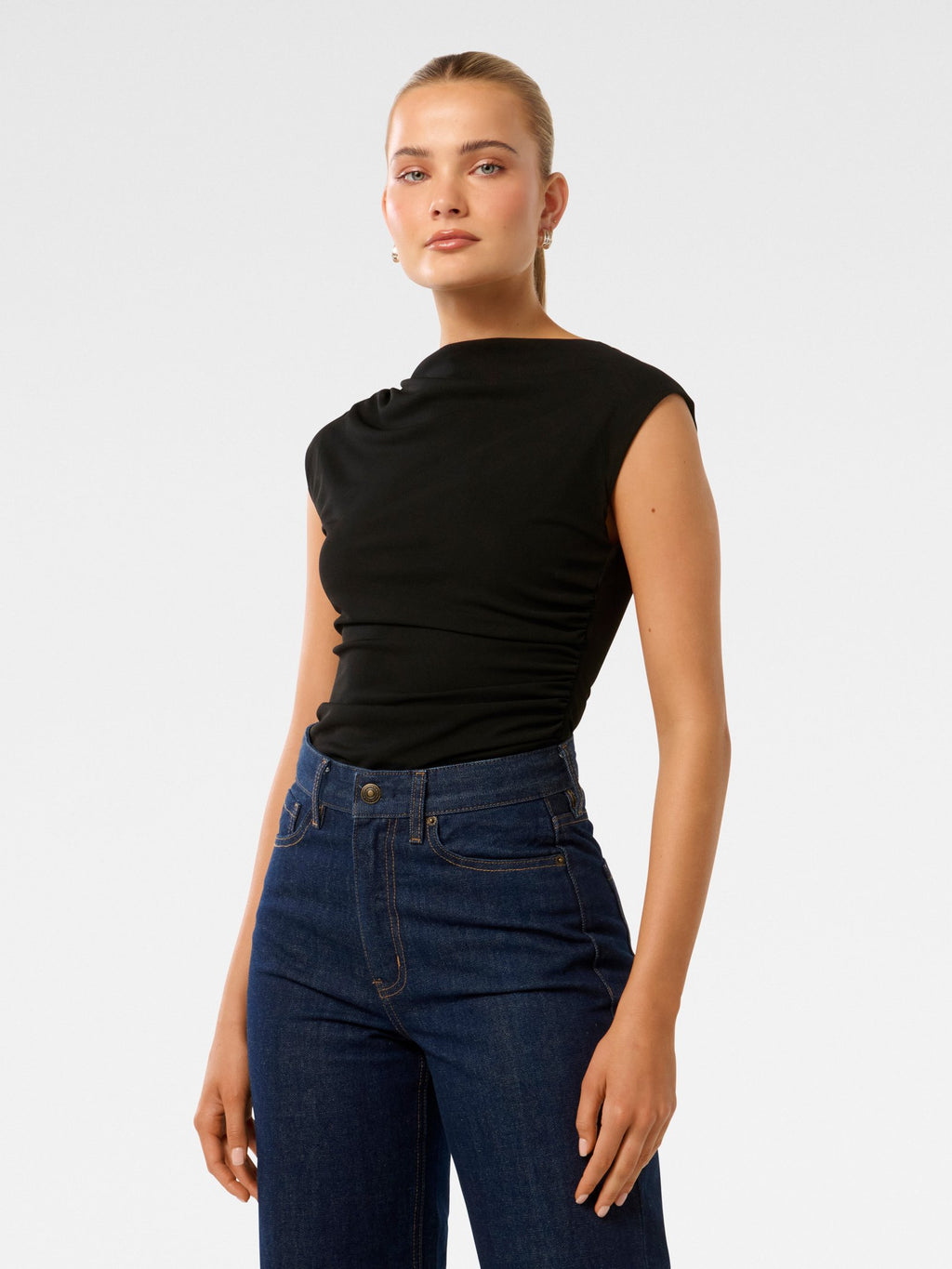 Mel Extended Sleeve Mesh Top