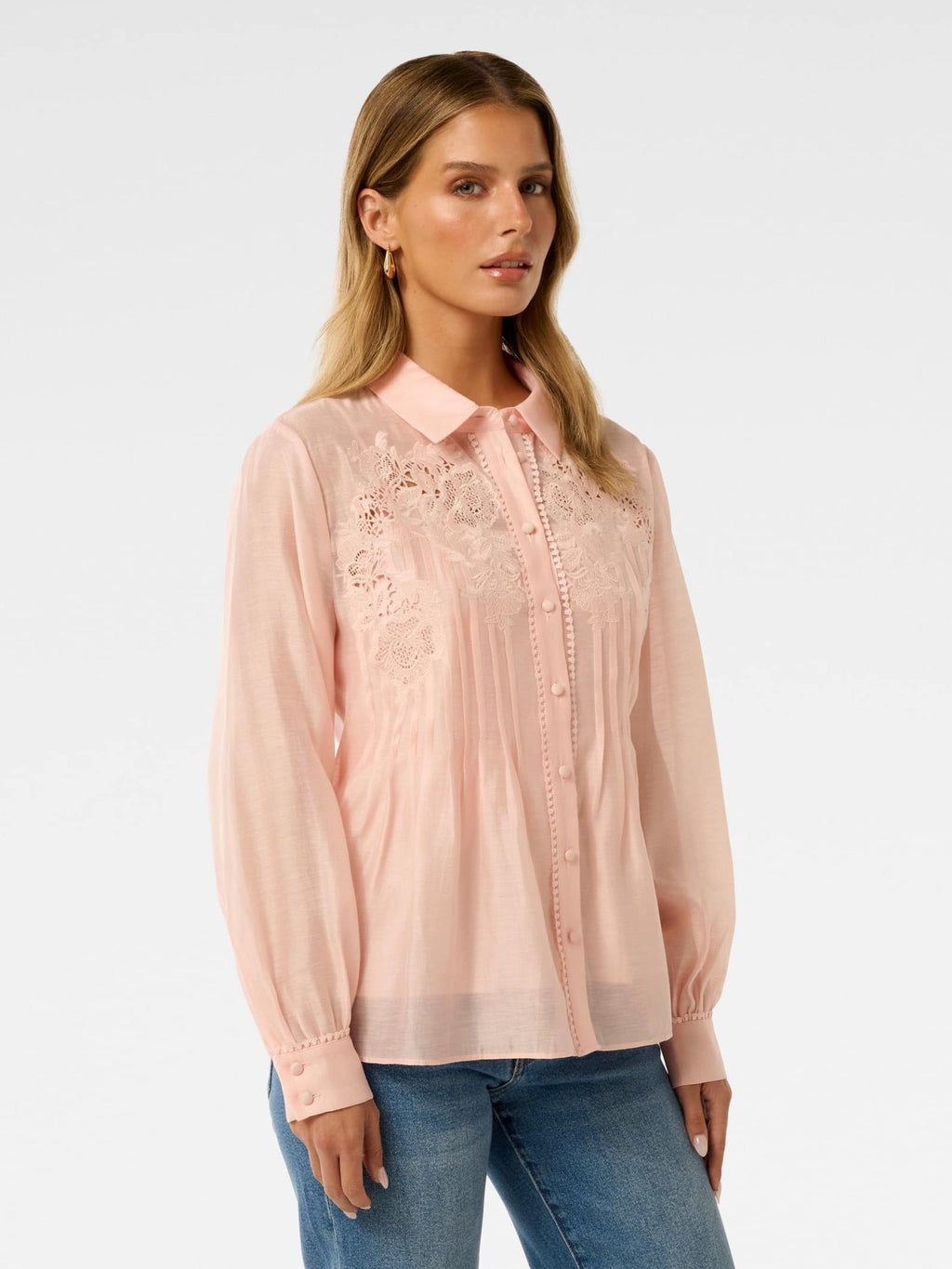 Azura Petite Embroidered Shirt