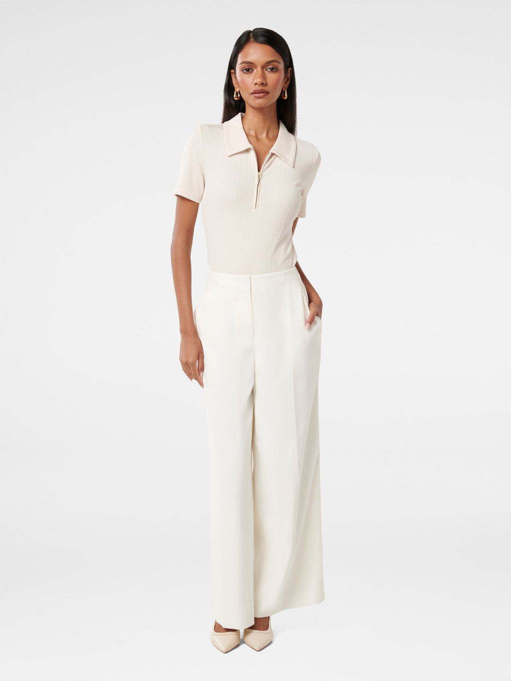Frieda Petite High Waist Wide Leg Pant