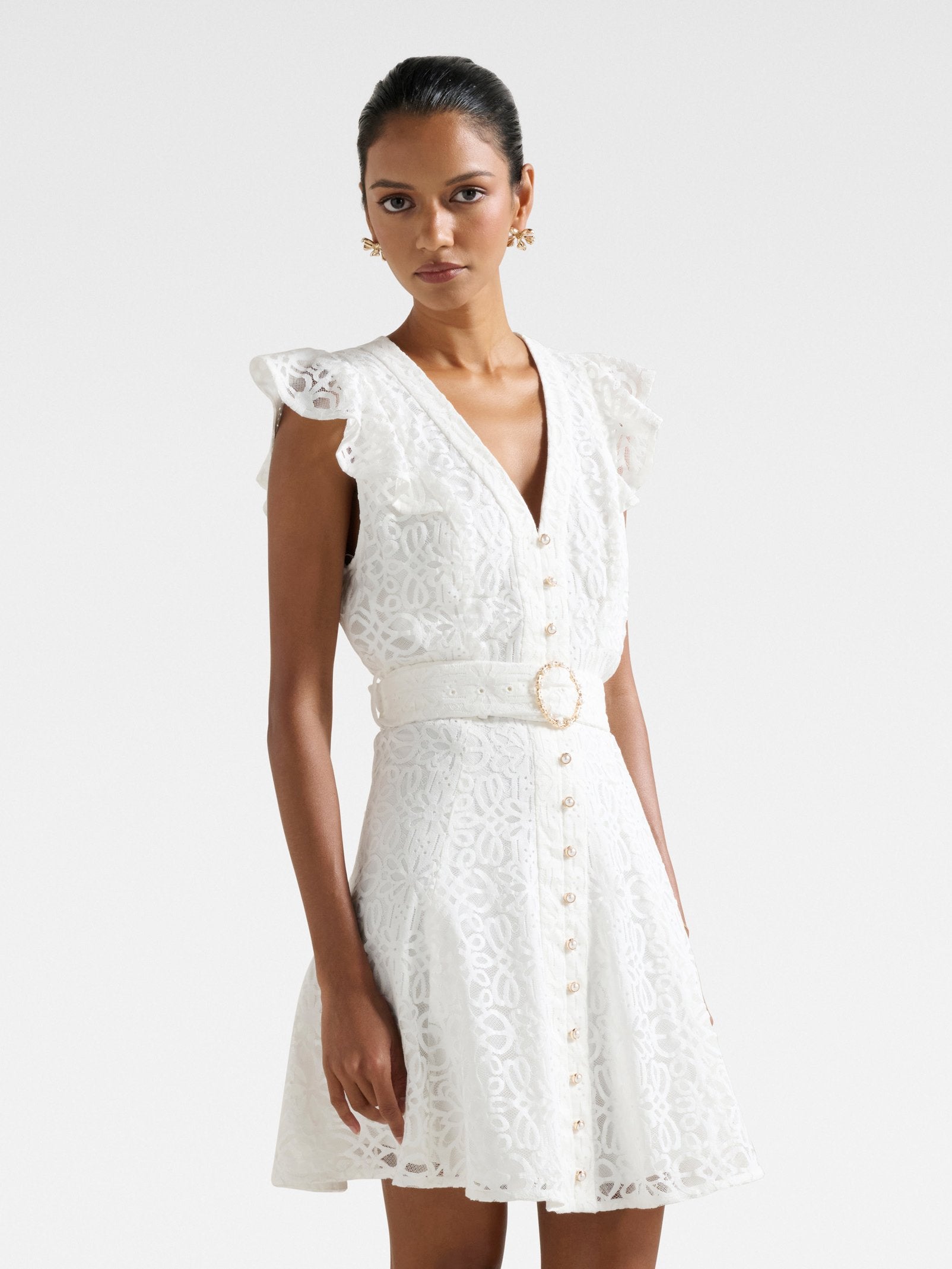  Sinead Petite Lace Mini Dress