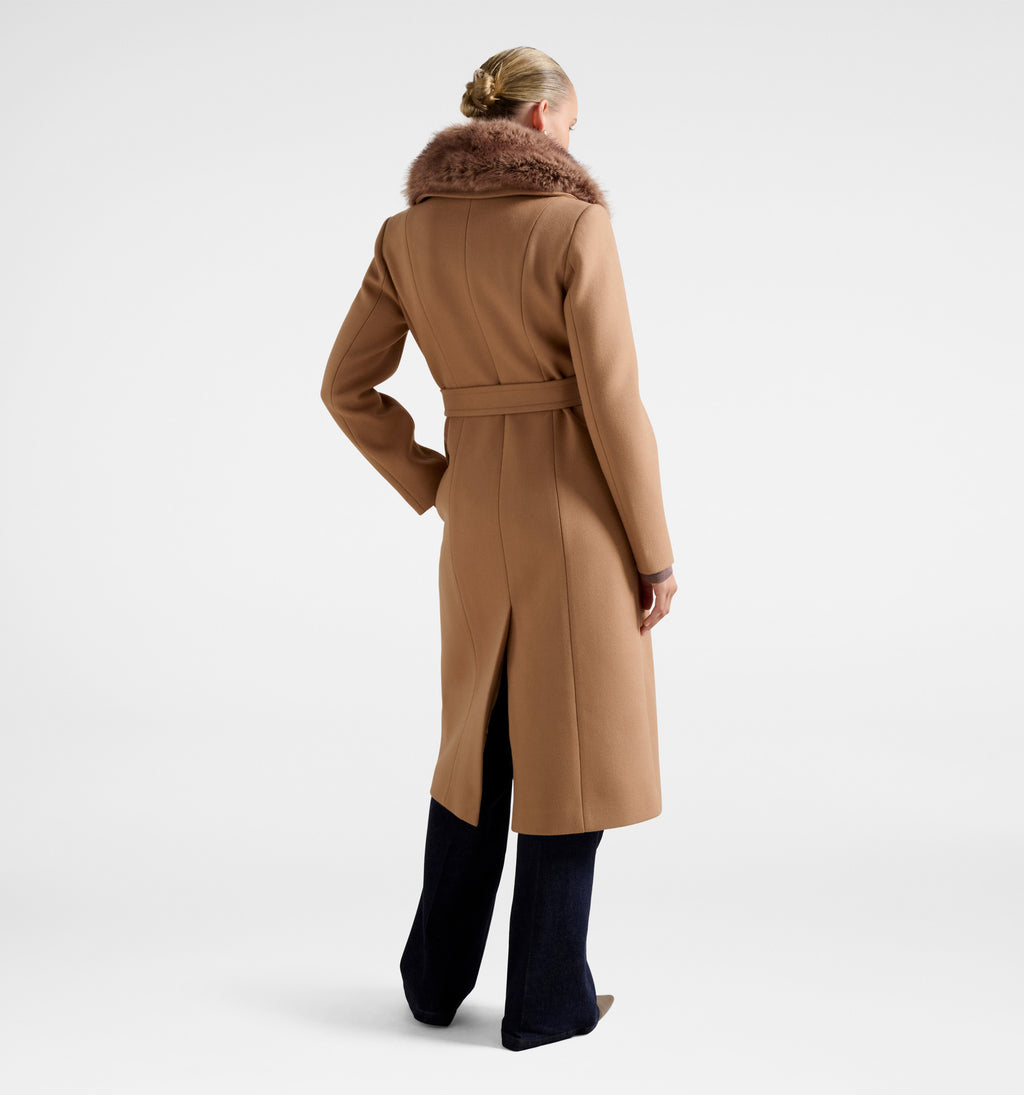 Chelsea DB Fur Collar Coat