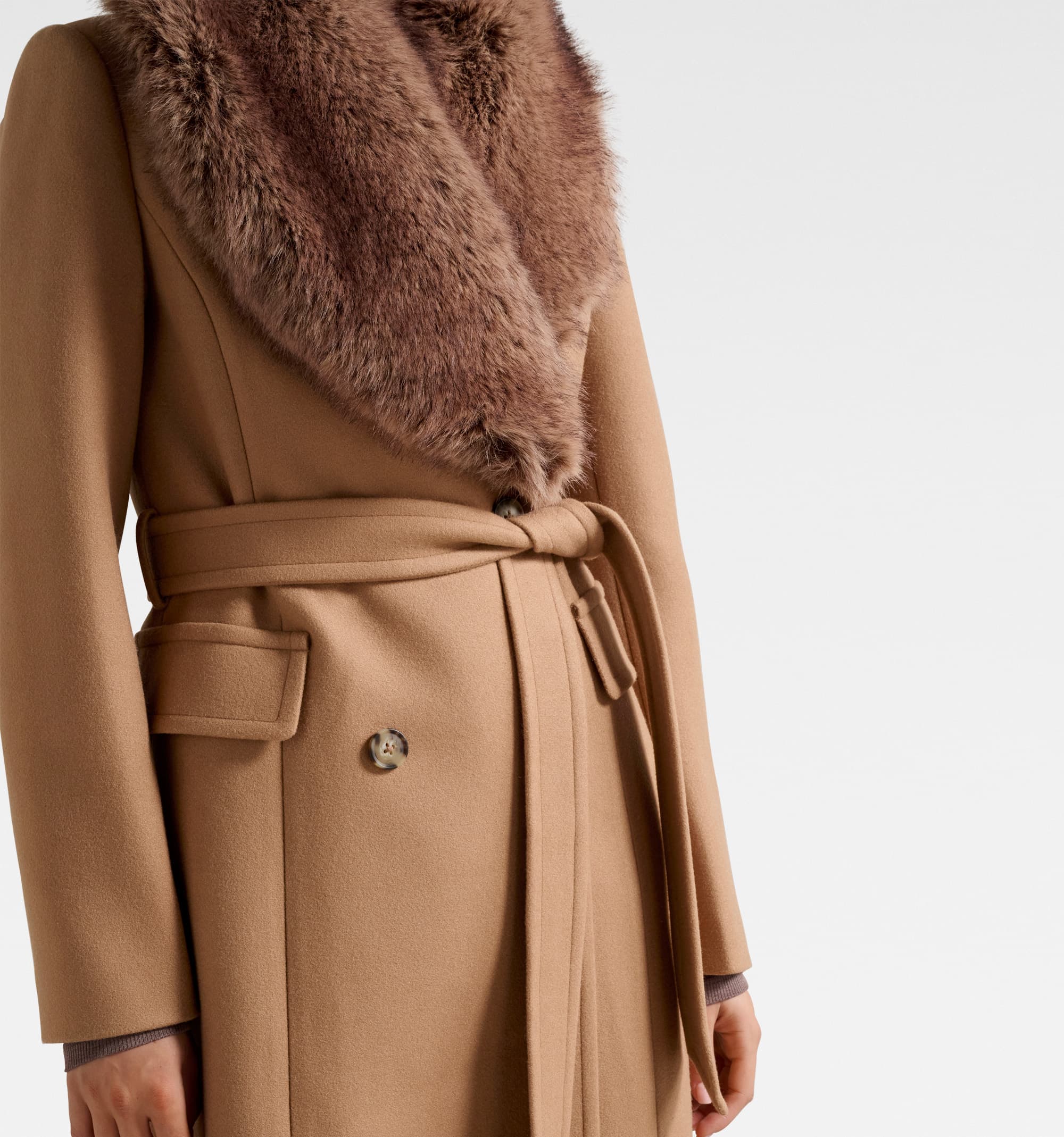 Chelsea DB Fur Collar Coat