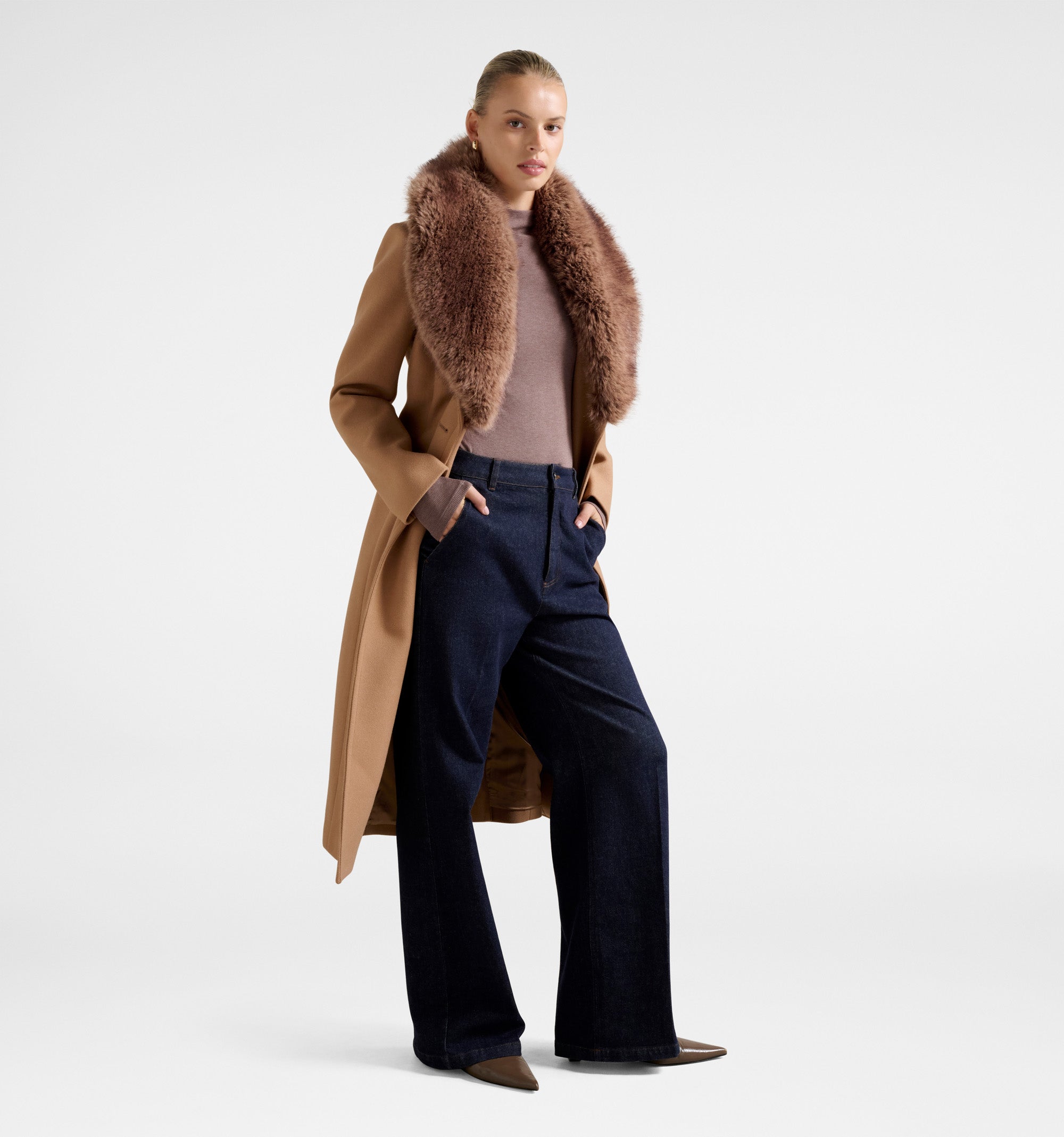 Chelsea DB Fur Collar Coat
