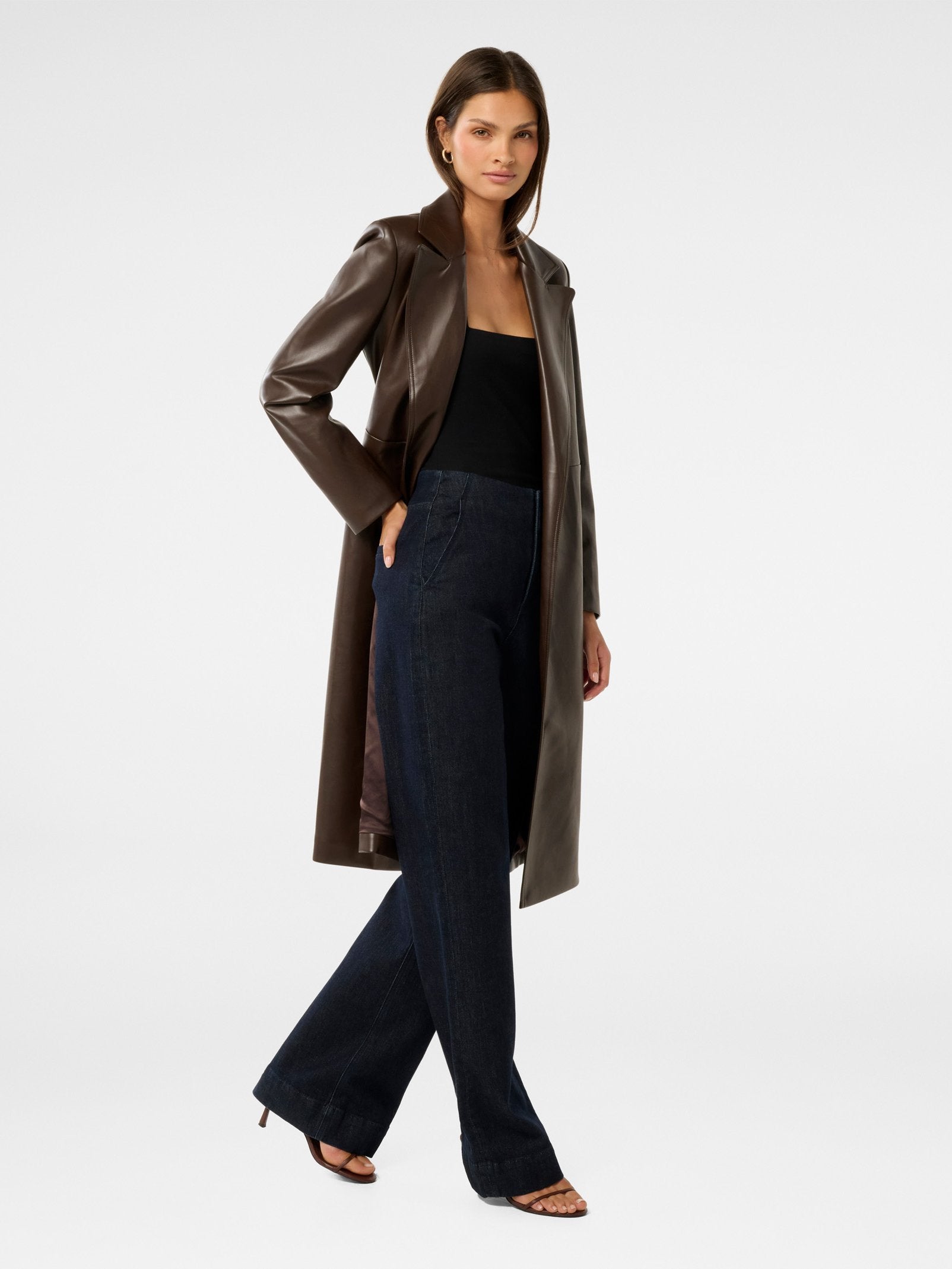 Gabbi Vegan Leather Trench