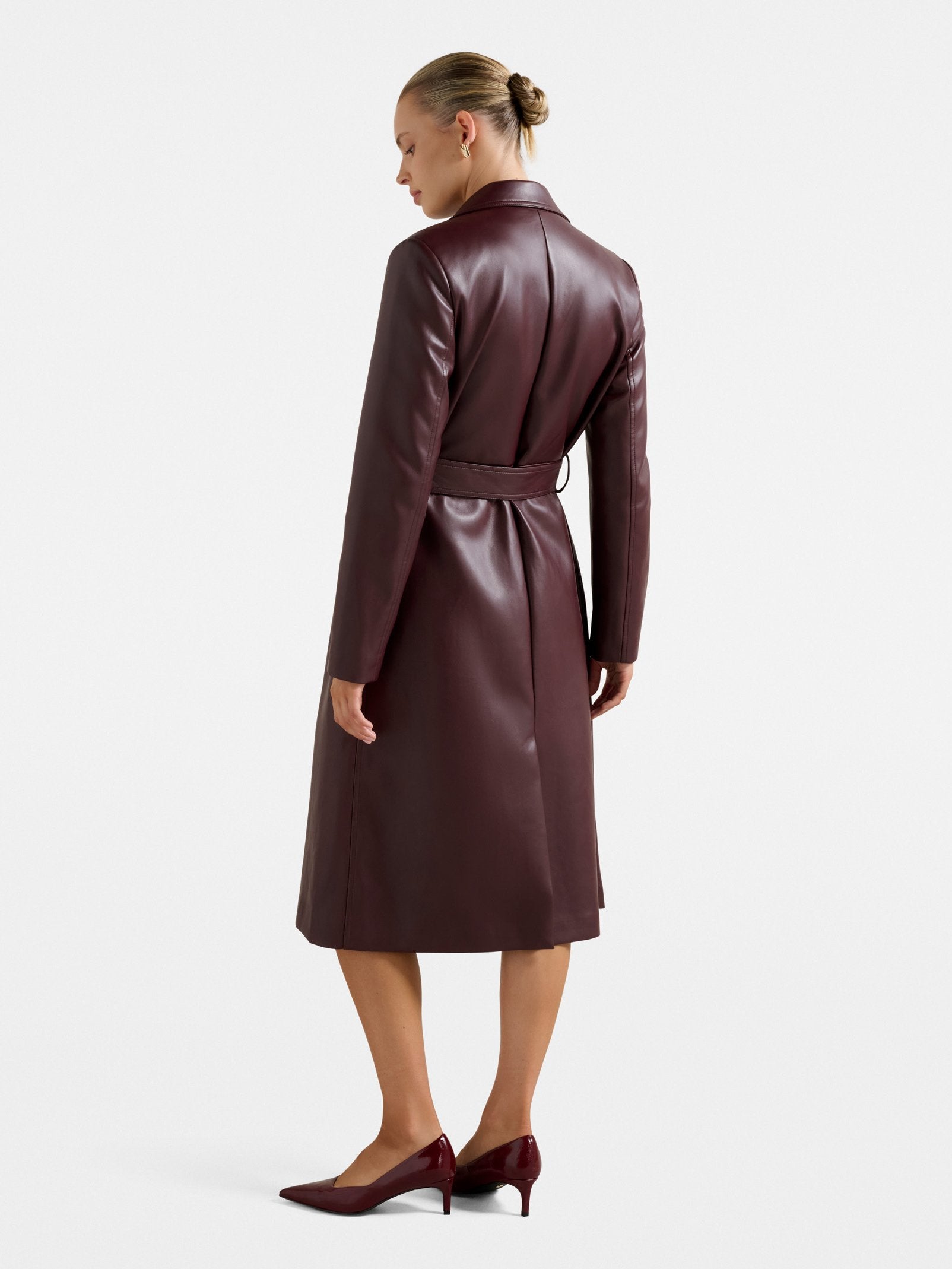 Gabbi Vegan Leather Trench