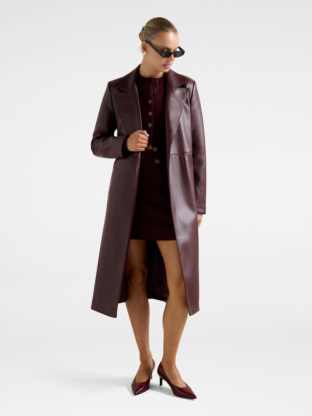 Gabbi Vegan Leather Trench