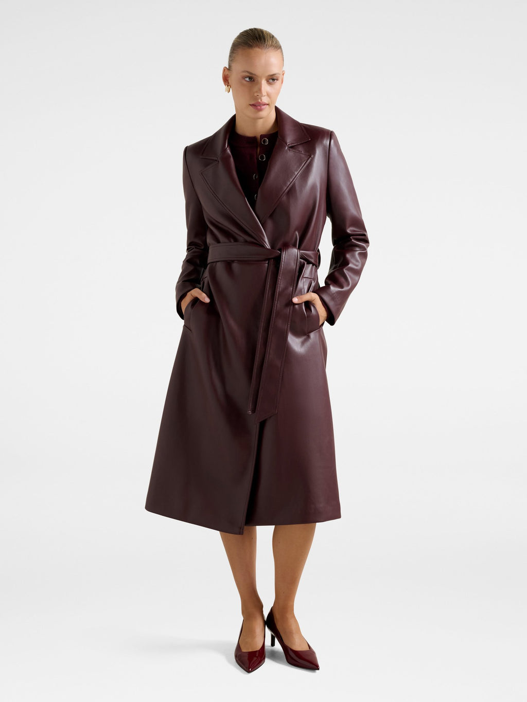 Gabbi Vegan Leather Trench