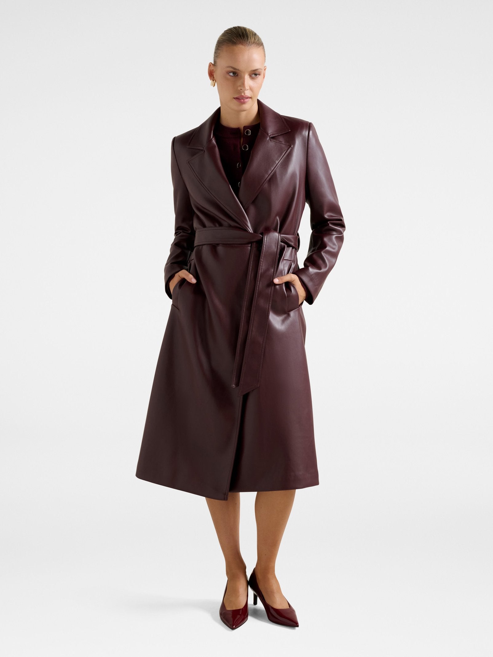 Gabbi Vegan Leather Trench