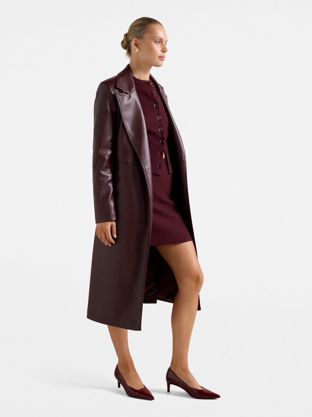 Gabbi Vegan Leather Trench