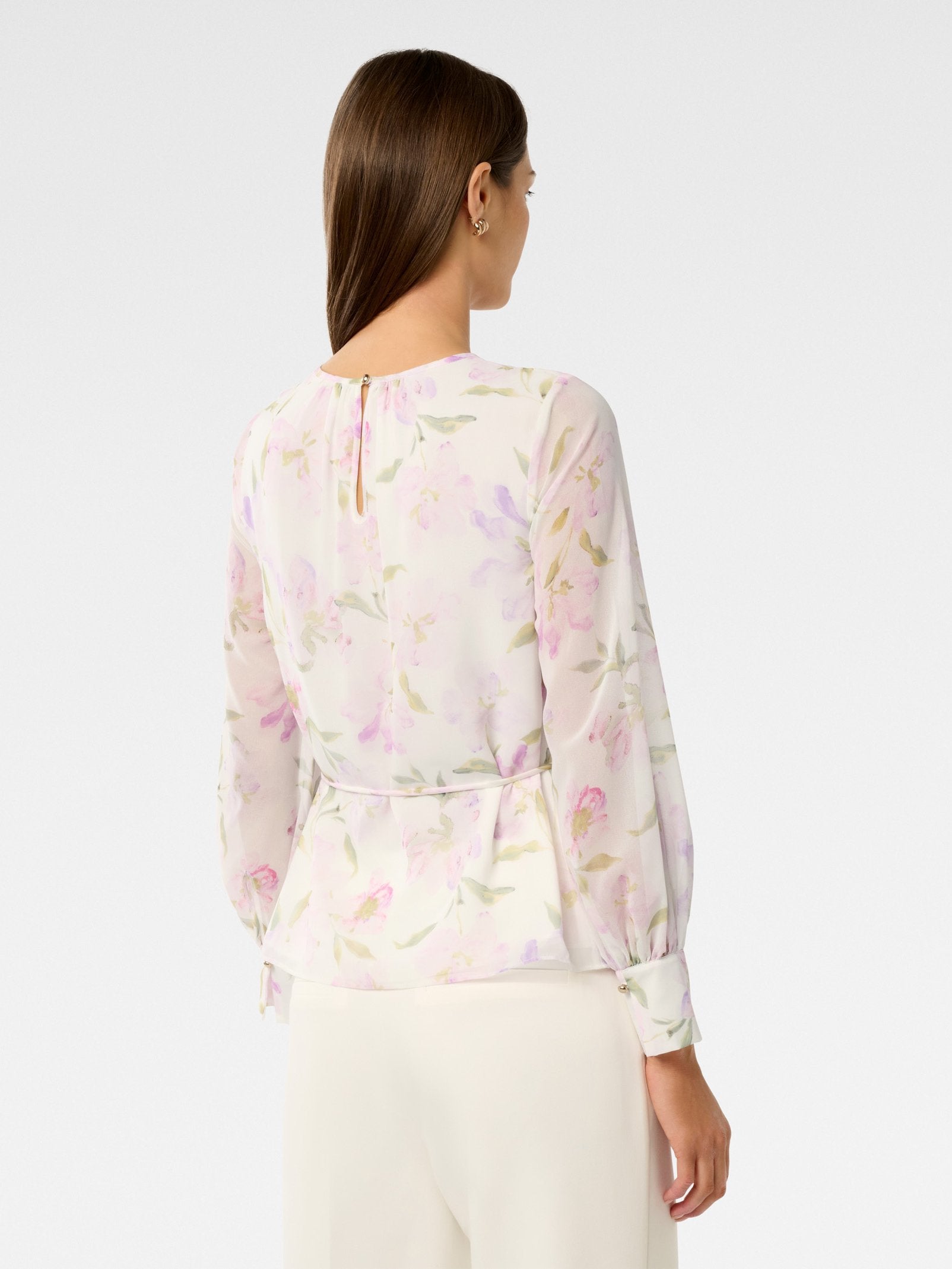 Isabella Sheer Printed Blouse