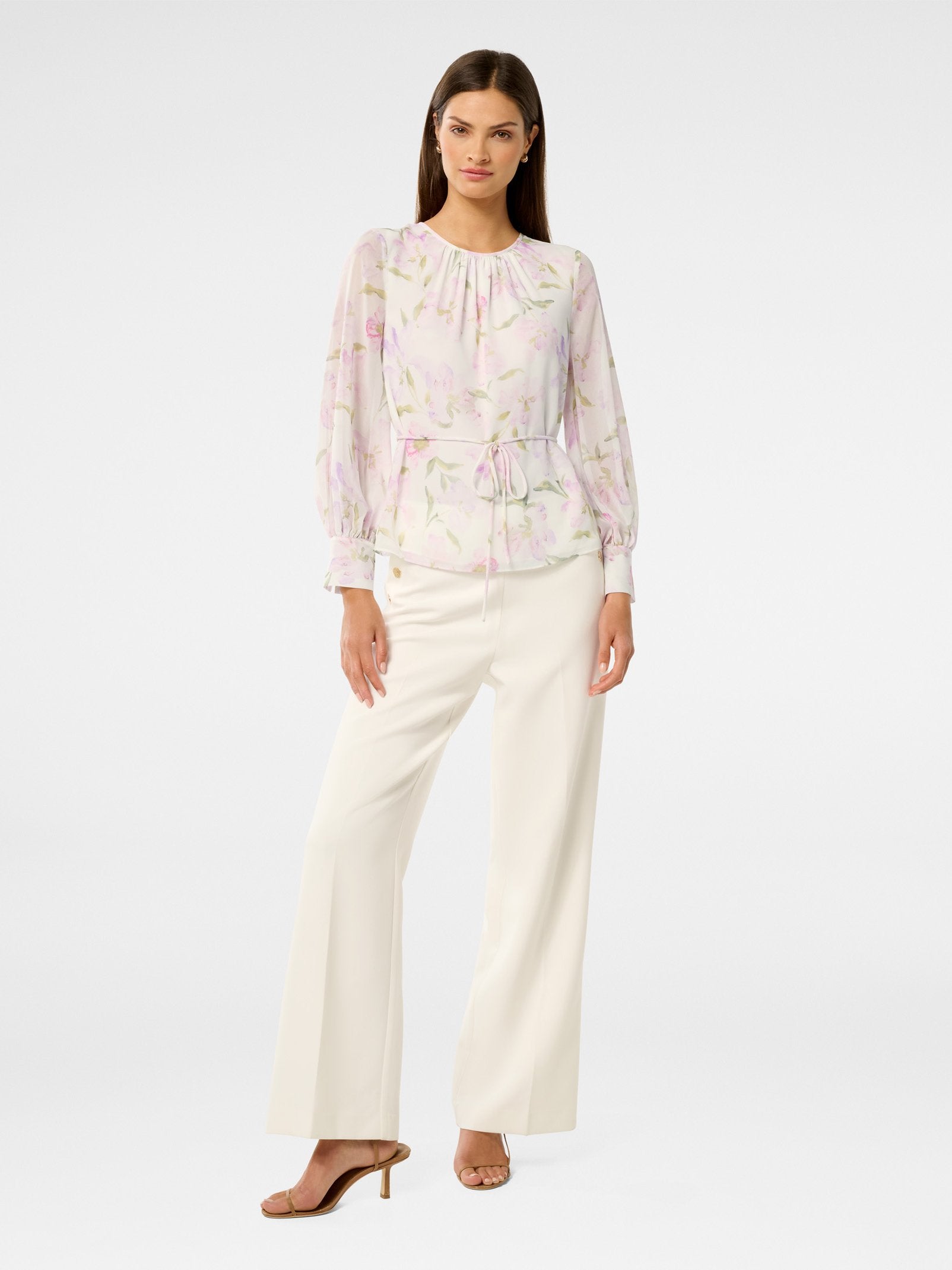 Isabella Sheer Printed Blouse