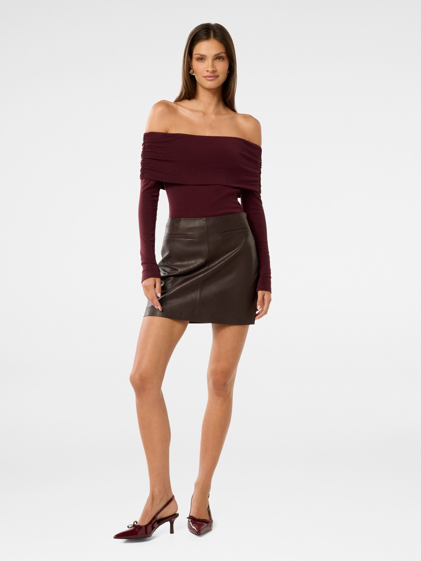 Addison Vegan Leather Mini Skirt