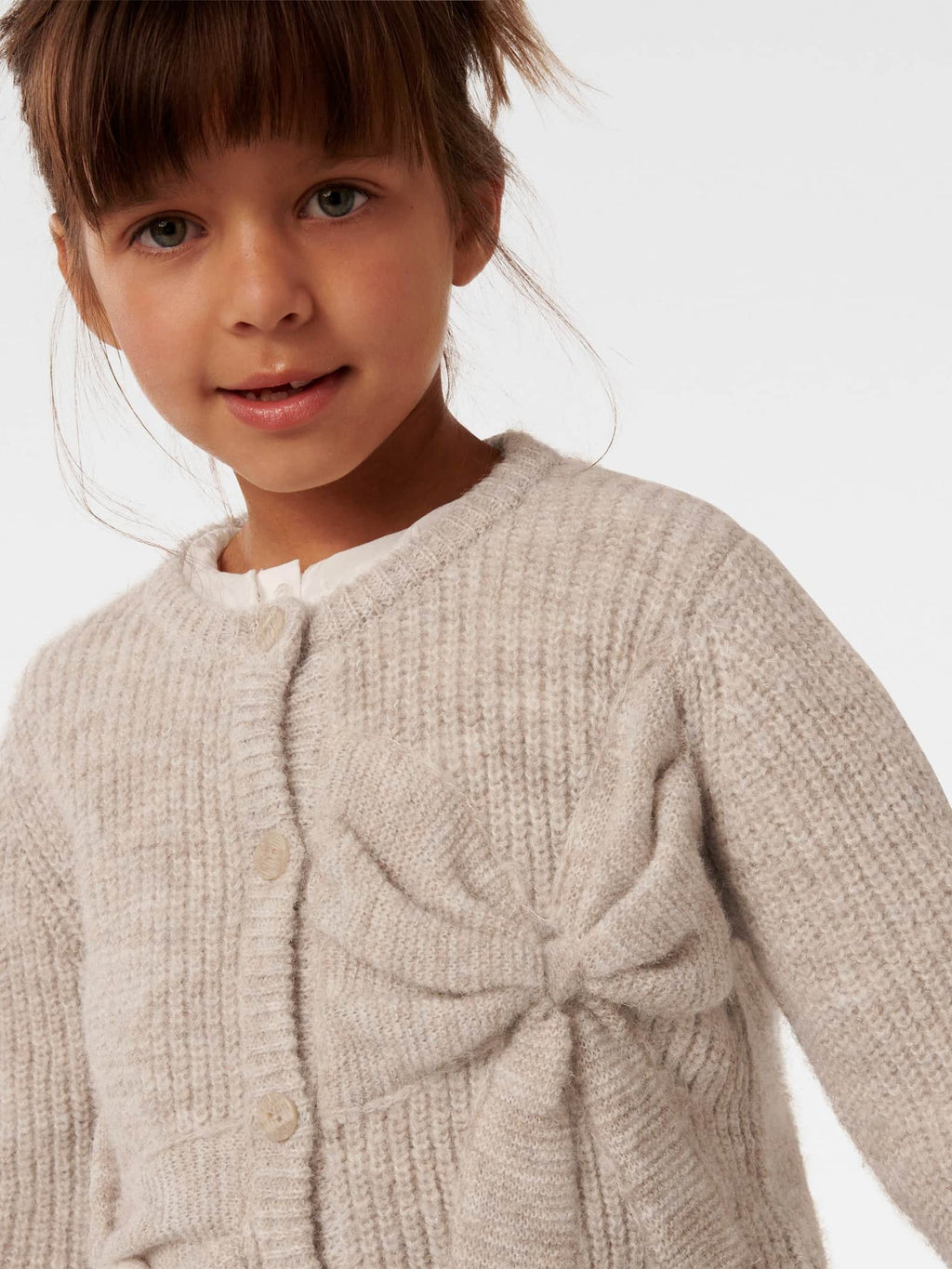 Nellie Girls Bow Knit Cardi