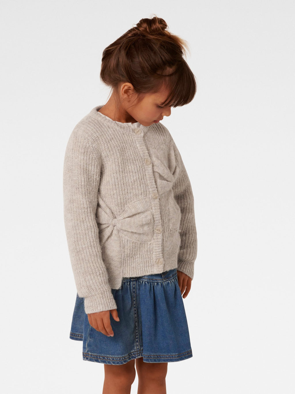 Nellie Girls Bow Knit Cardi