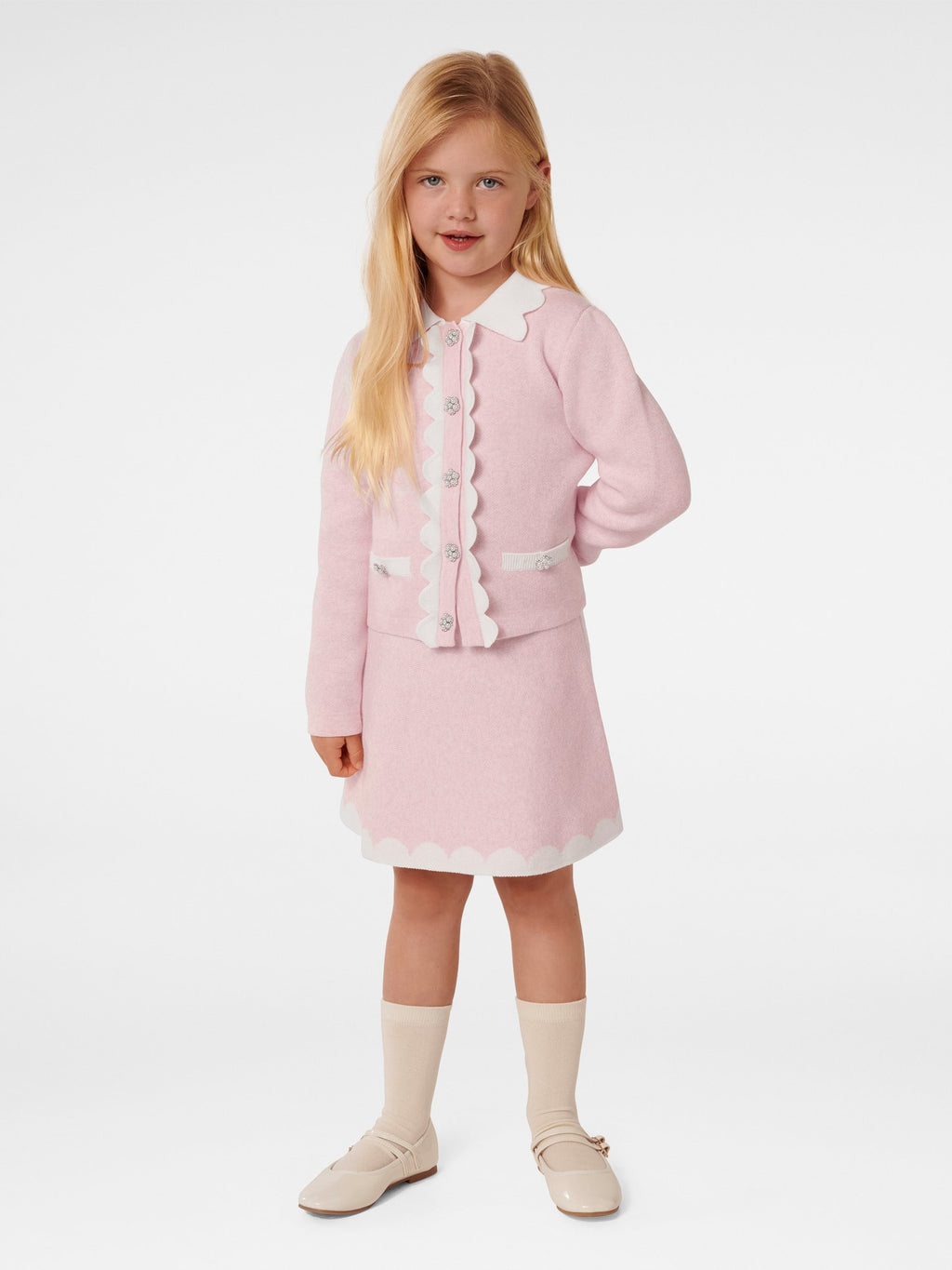 Miriam Girls Scallop Kn Skirt