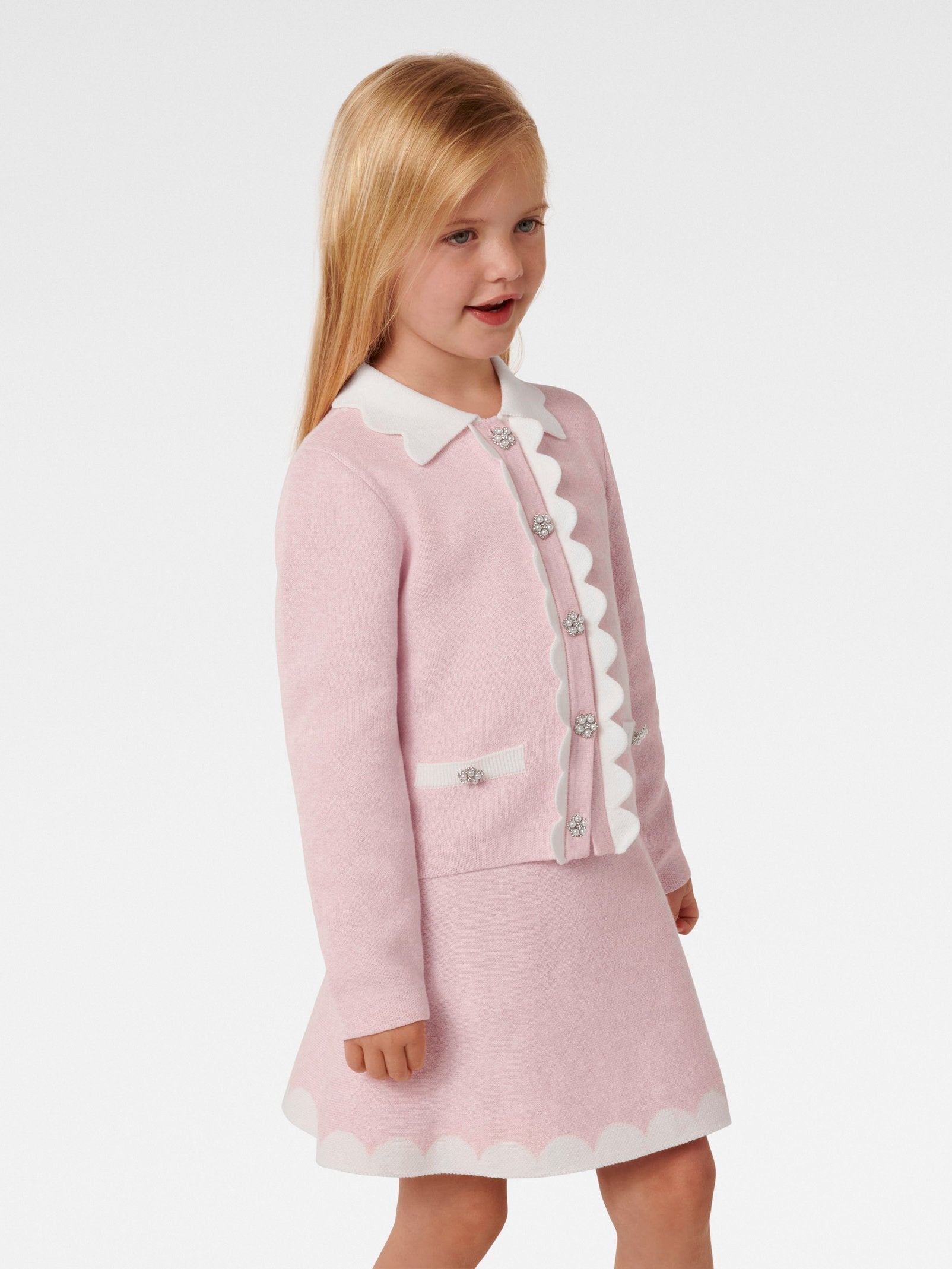 Miriam Girls Scallop Kn Skirt