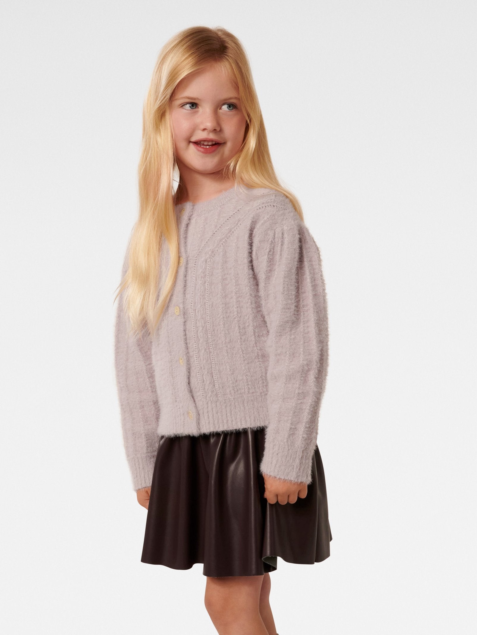 Alina Girls Fluffy cardigan