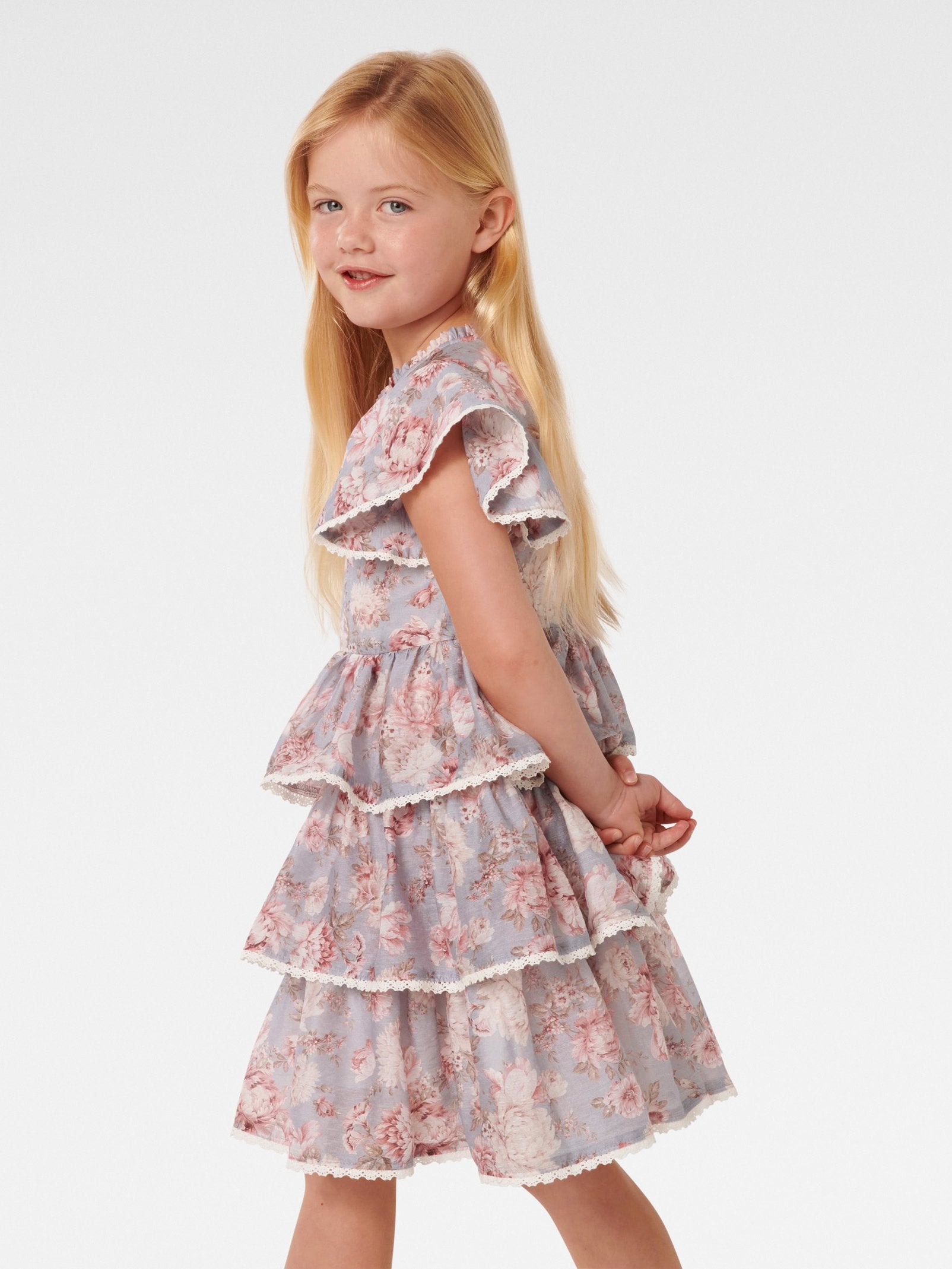 Odette Girls Tiered Mini Dress