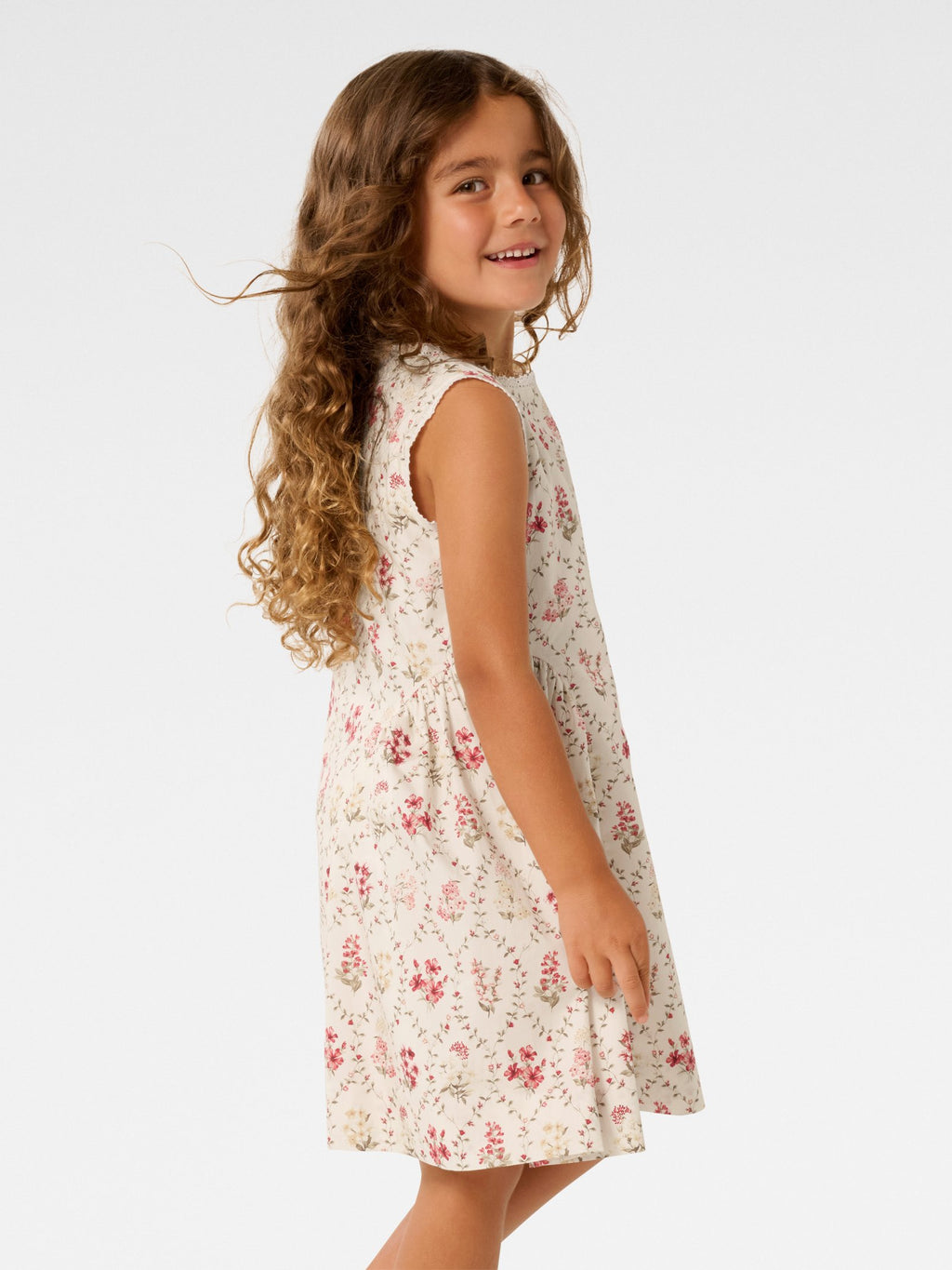 Estelle Girls Lace Trim Dress