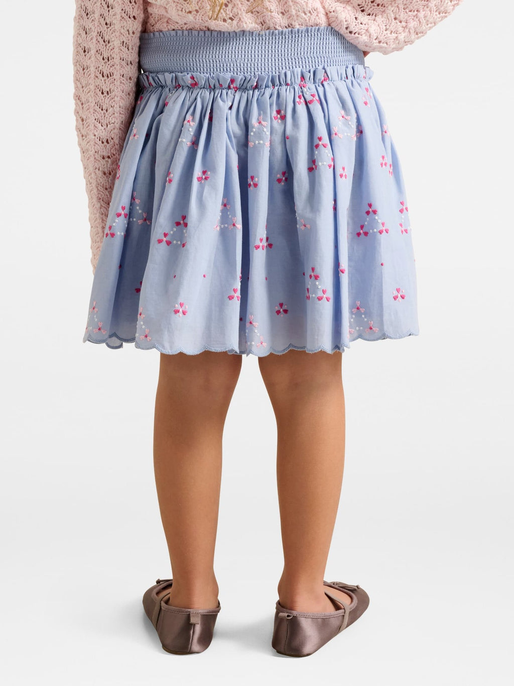  Edith Girls Scallop Embroidery Skirt