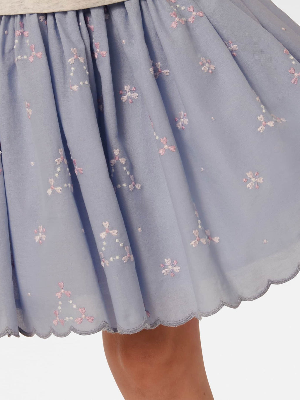  Edith Girls Scallop Embroidery Skirt