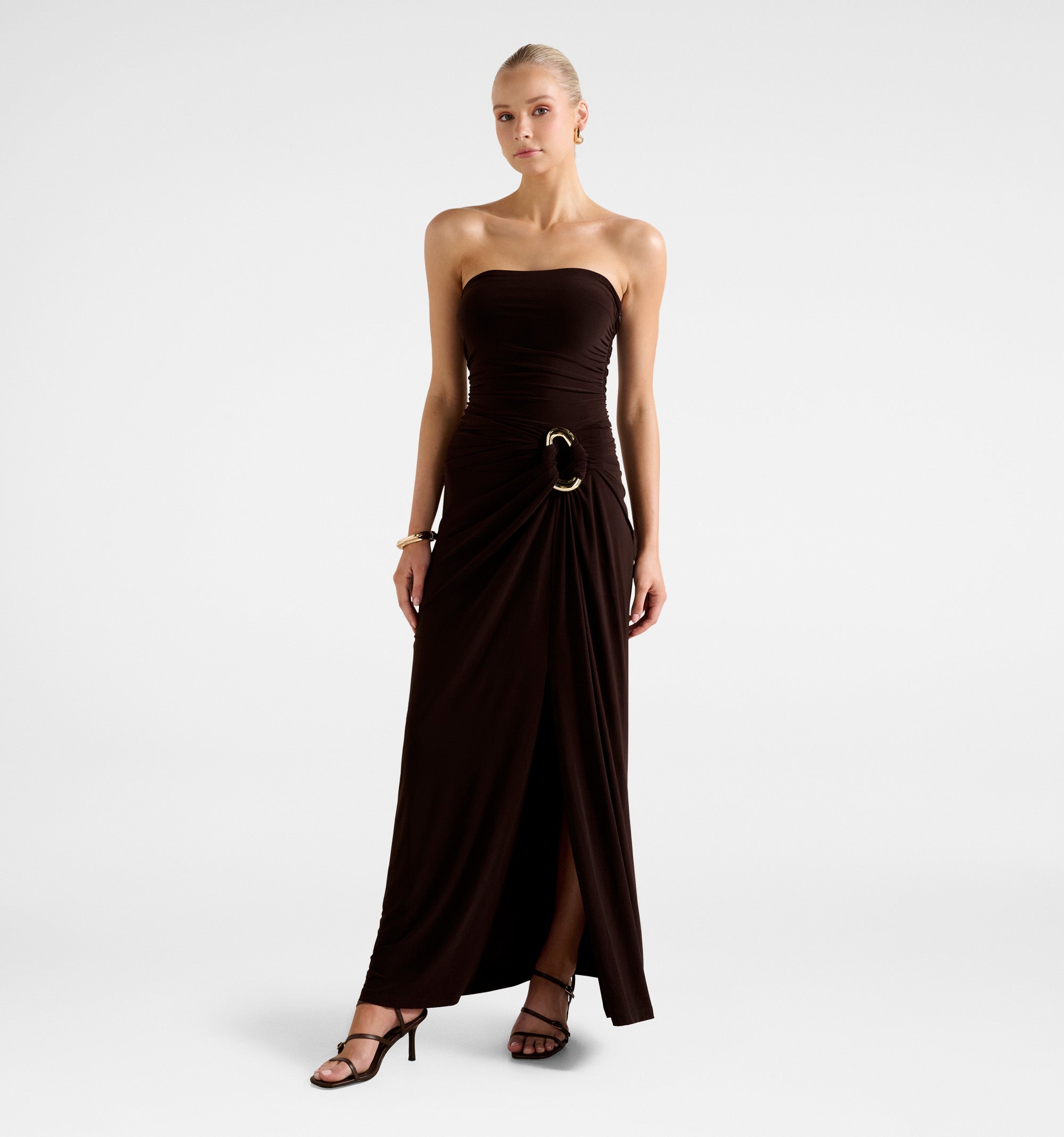 Keely Strapless Jersey Maxi Dress