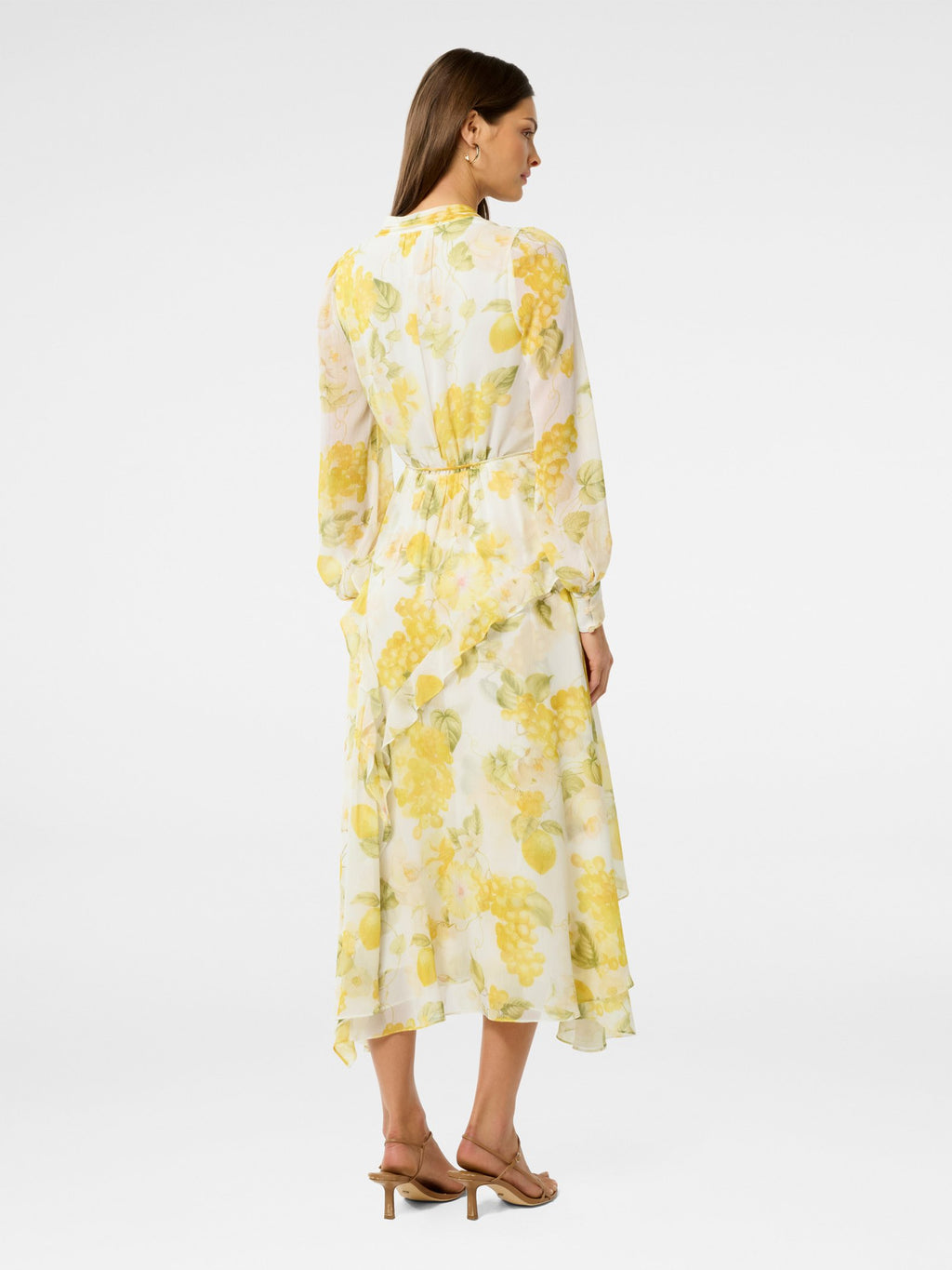  Sutton Ruffle Hem Midi Dress