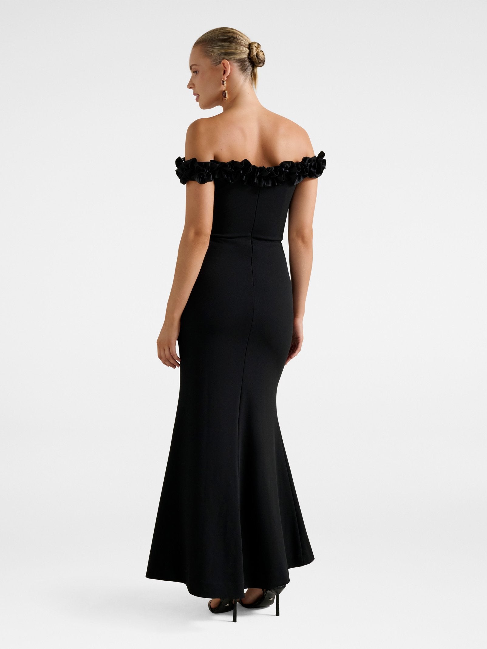 Connie Off Shoulder Ruffle Maxi Dress