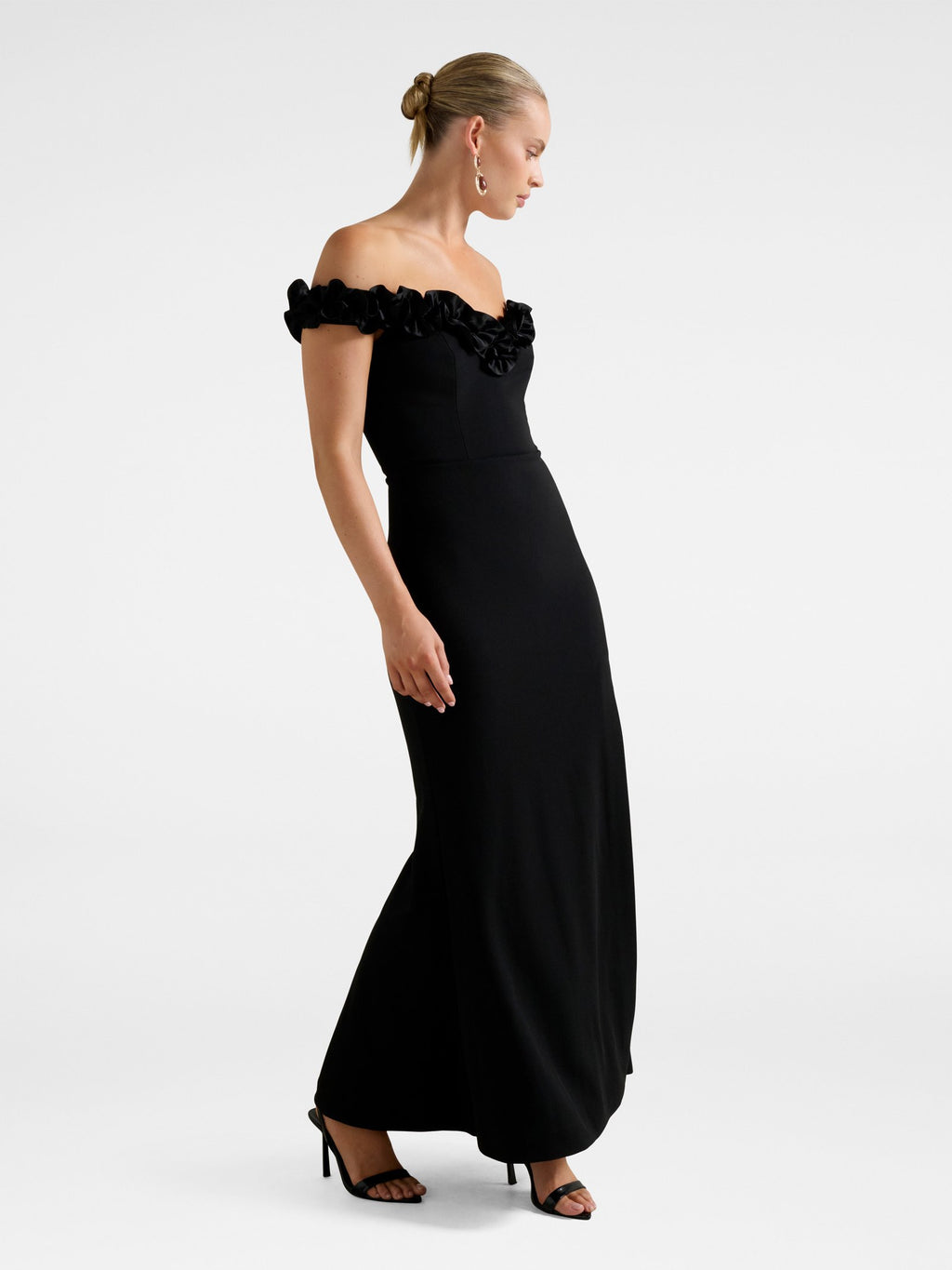 Connie Off Shoulder Ruffle Maxi Dress