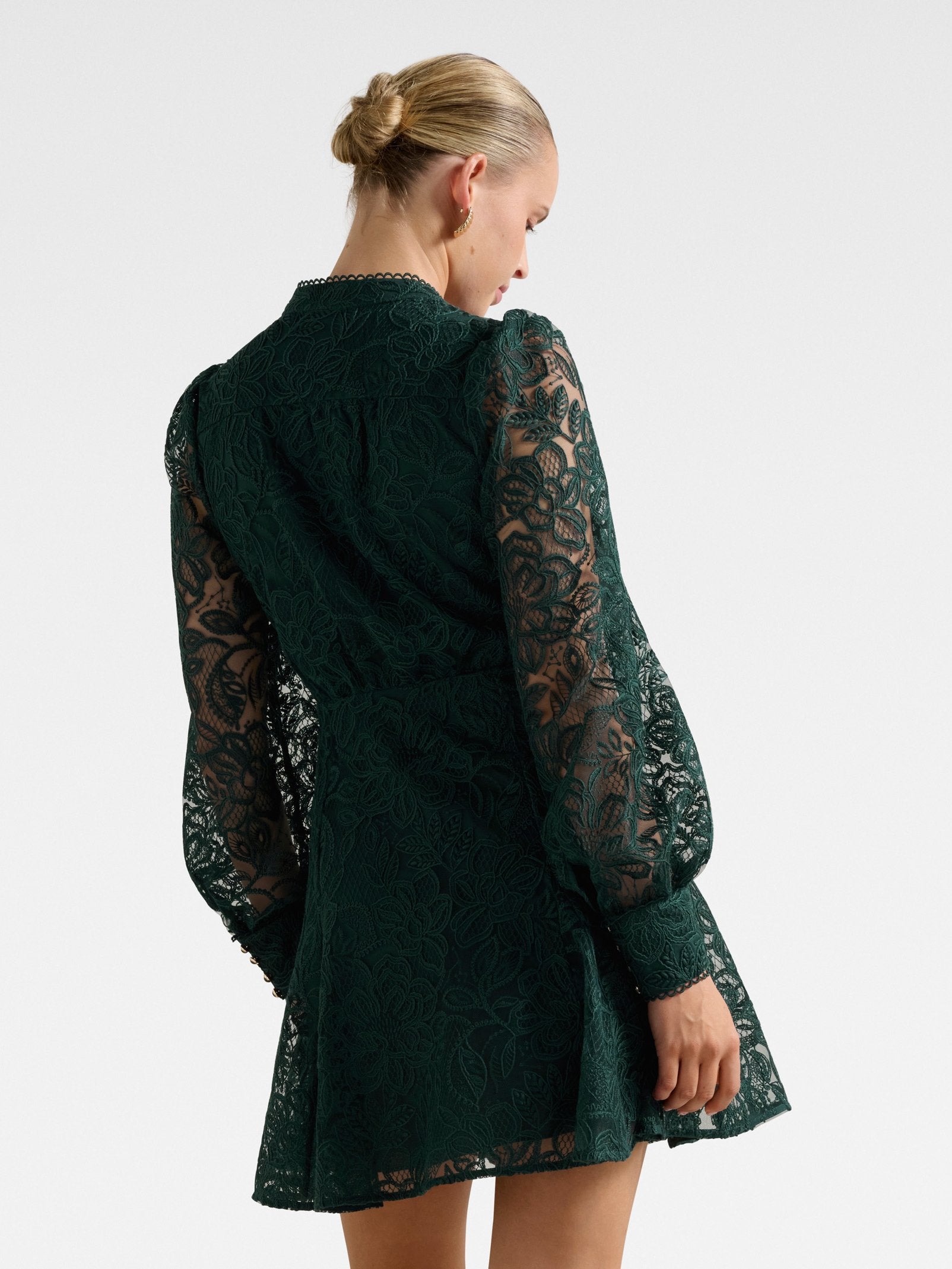 Portia Lace Skater Mini Dress