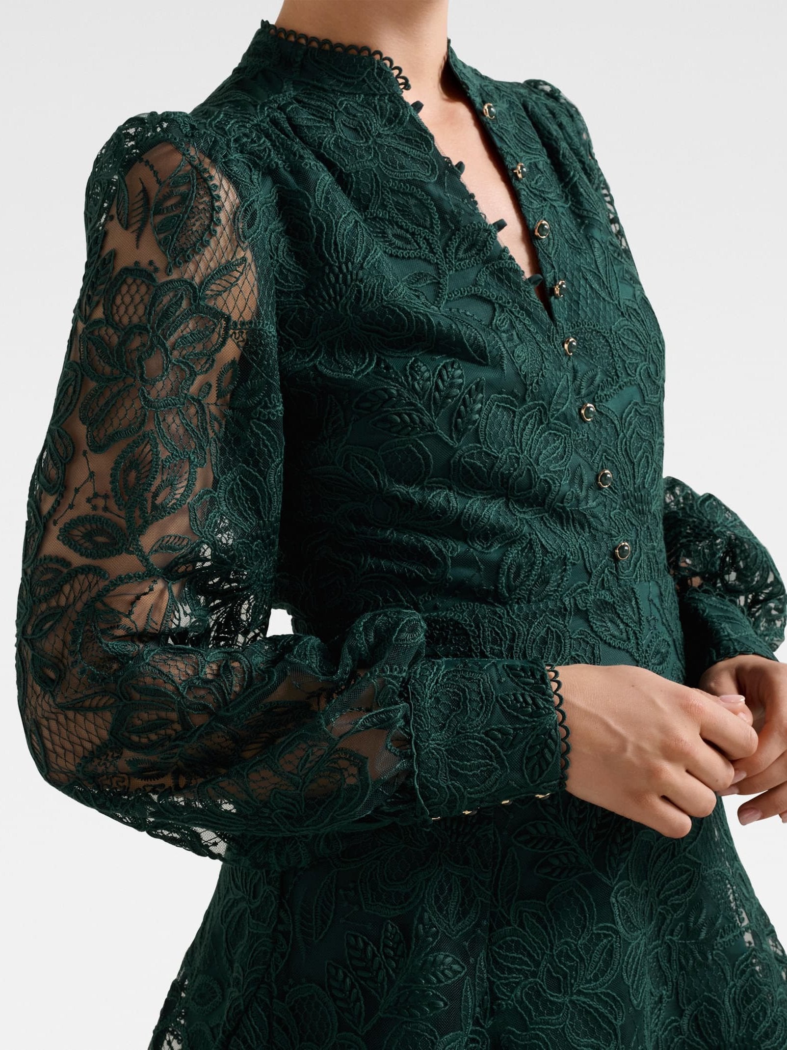 Portia Lace Skater Mini Dress