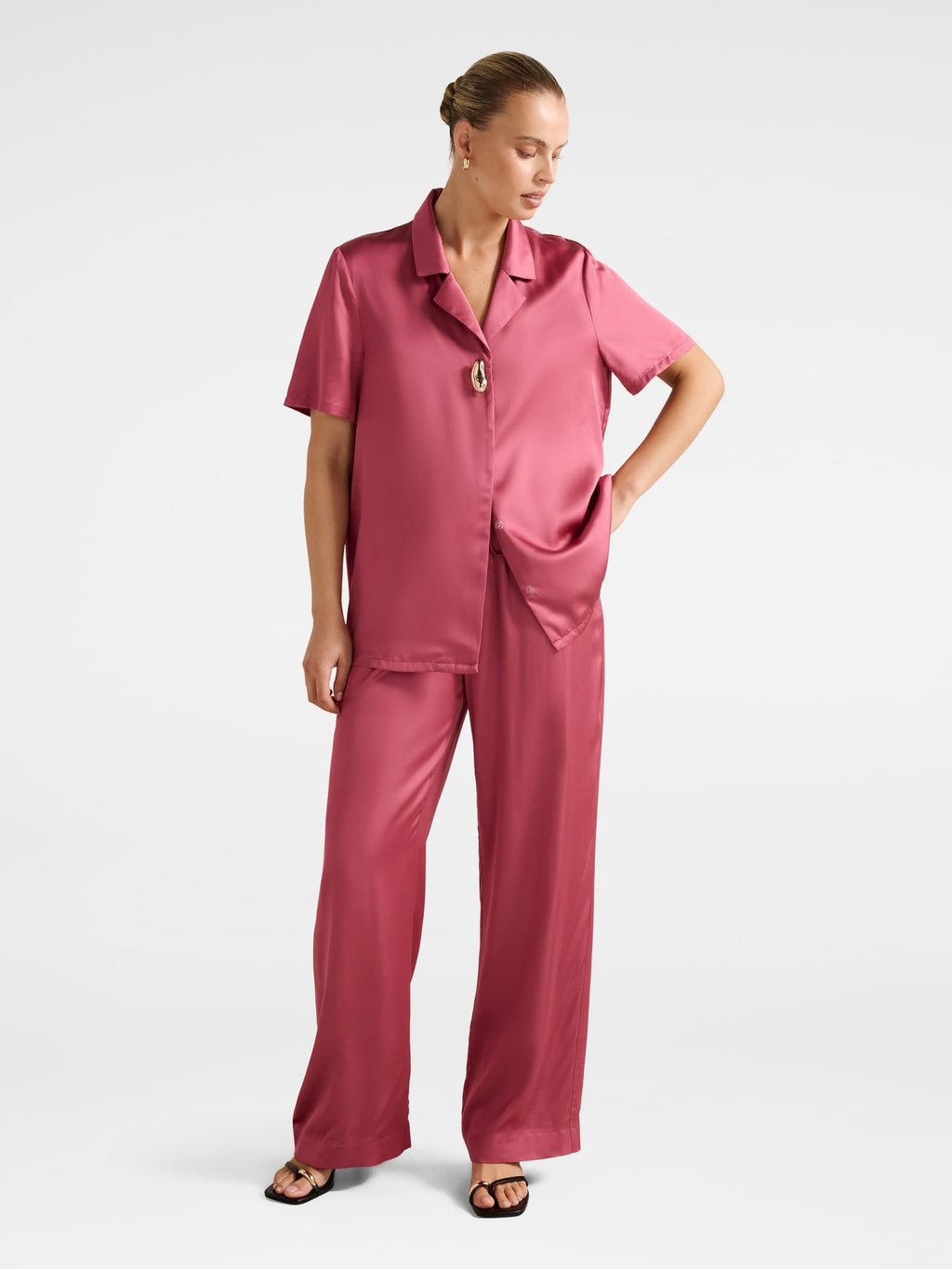  Jenna Drawstring Wide Leg Pant