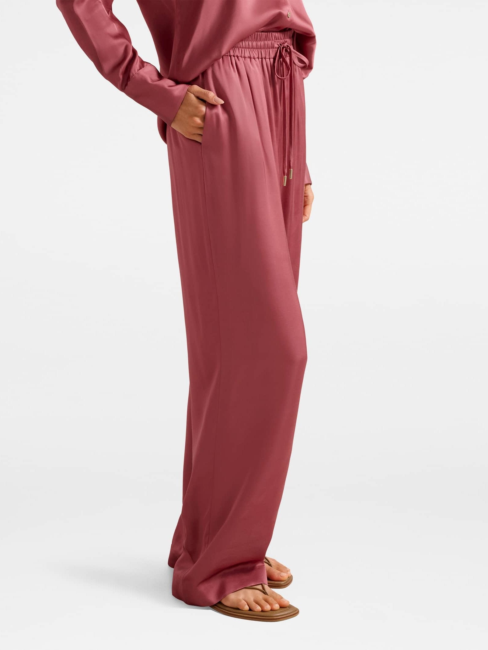  Jenna Drawstring Wide Leg Pant