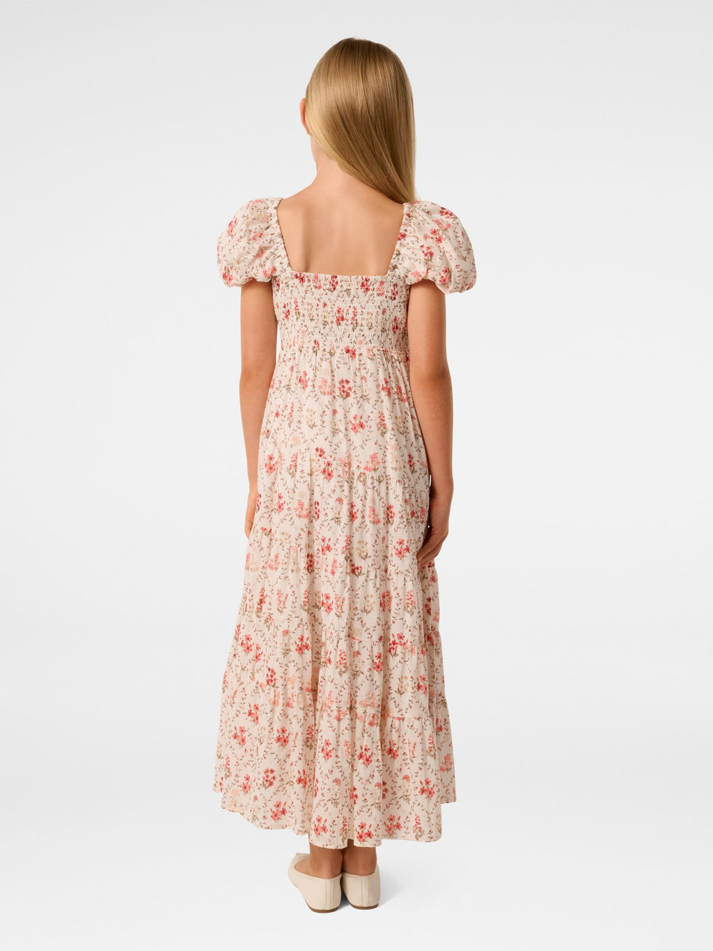 Mini Teen Puff Sleeve Maxi Dress