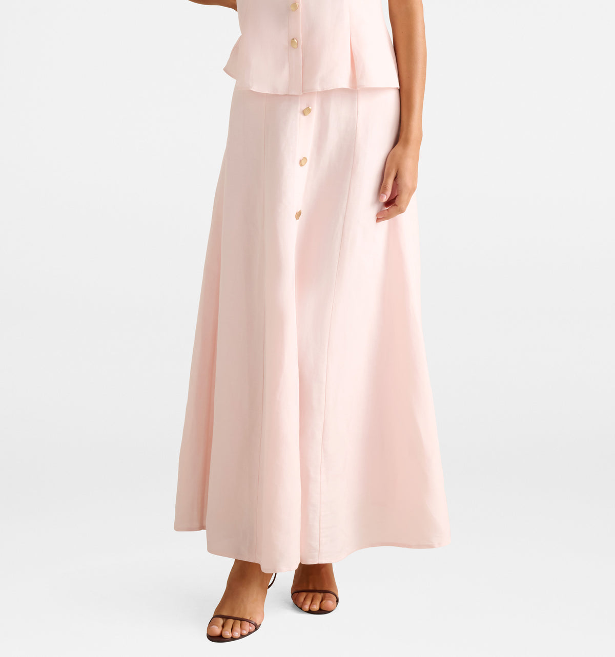 Foster Button Maxi Skirt